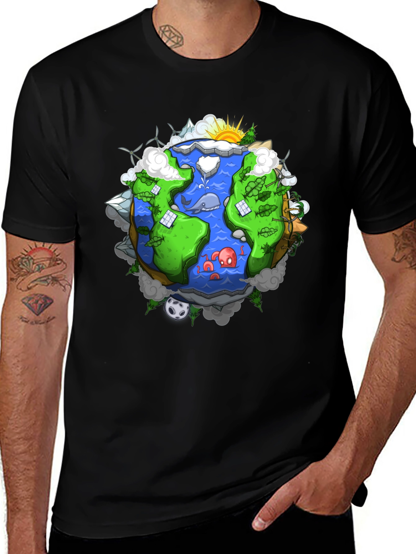 Eco-Friendly Earth Graphic Tee
