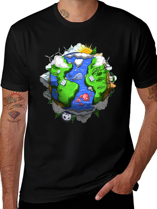 Eco-Friendly Earth Graphic Tee