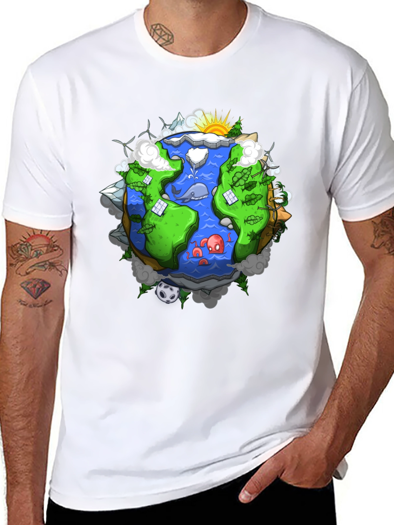 Eco-Friendly Earth Graphic Tee