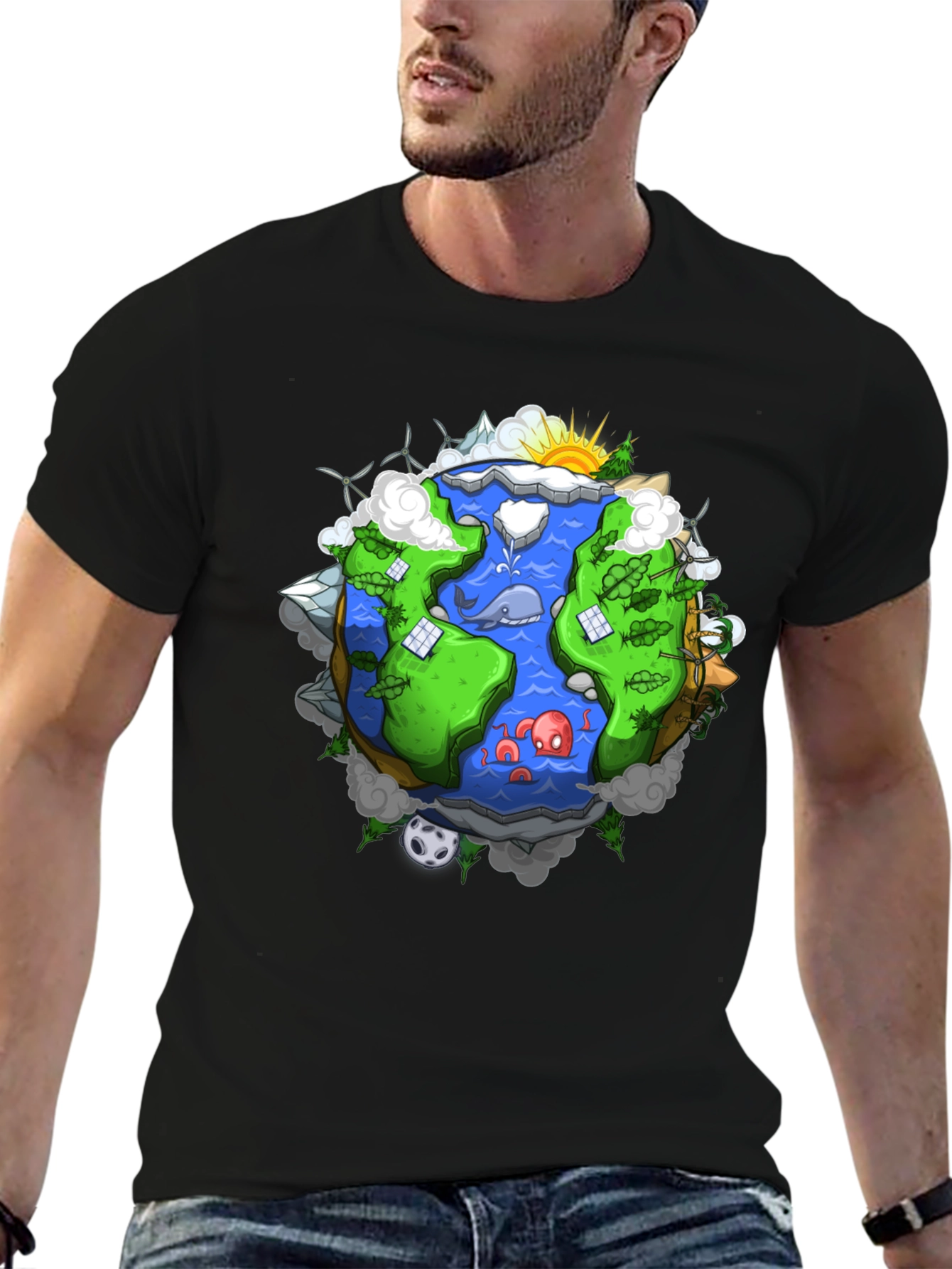 Eco-Friendly Earth Graphic Tee