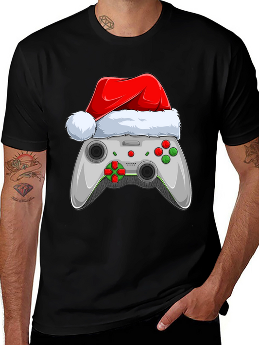 Festive Gamer T-Shirt - Holiday Controller Design