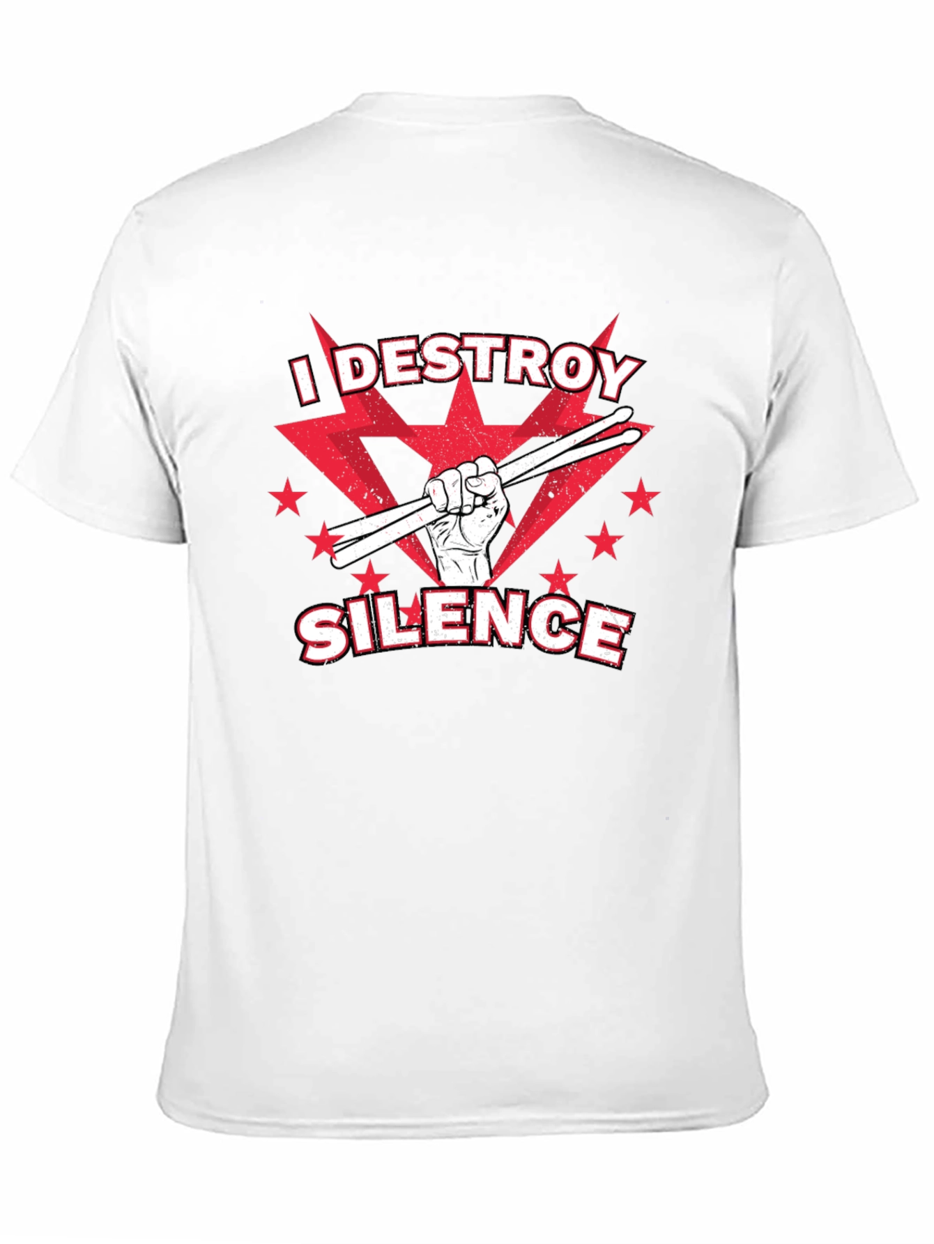 Destroy Silence T-Shirt - Drummer Graphic Tee