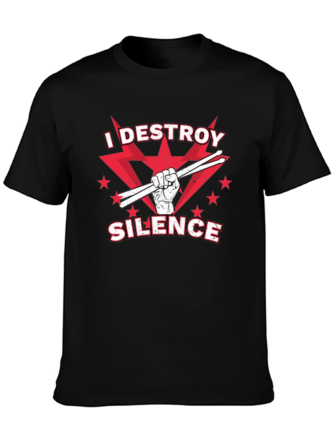 Destroy Silence T-Shirt - Drummer Graphic Tee