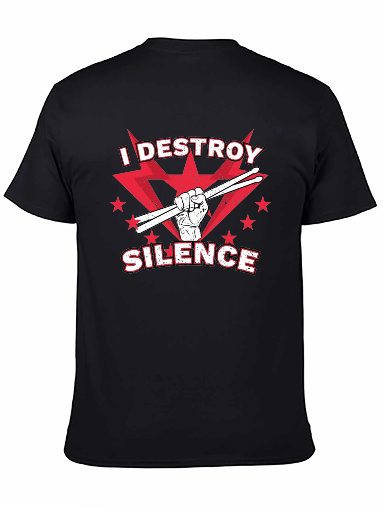 Destroy Silence T-Shirt - Drummer Graphic Tee