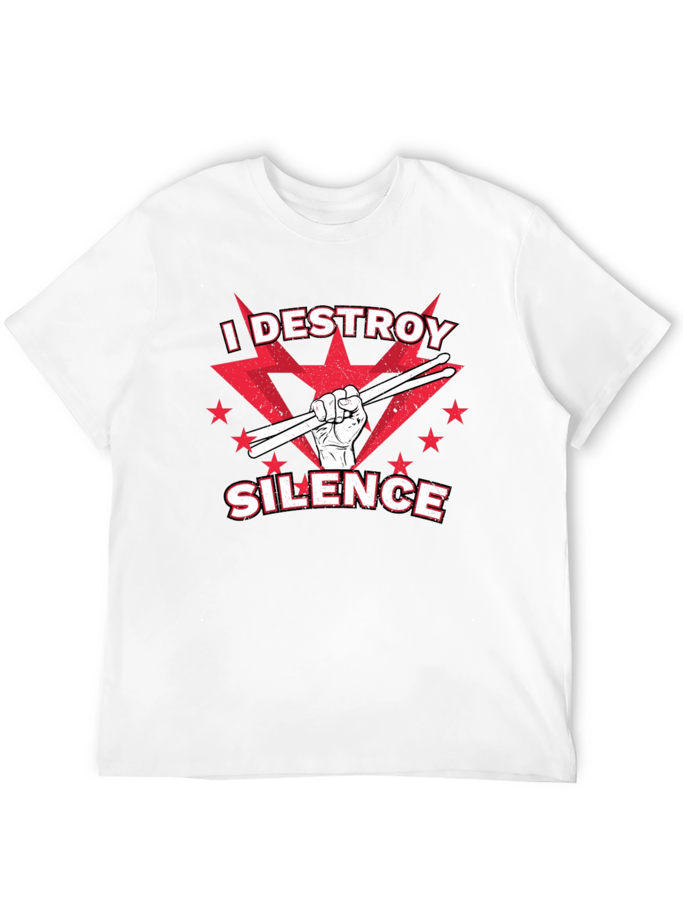 Destroy Silence T-Shirt - Drummer Graphic Tee