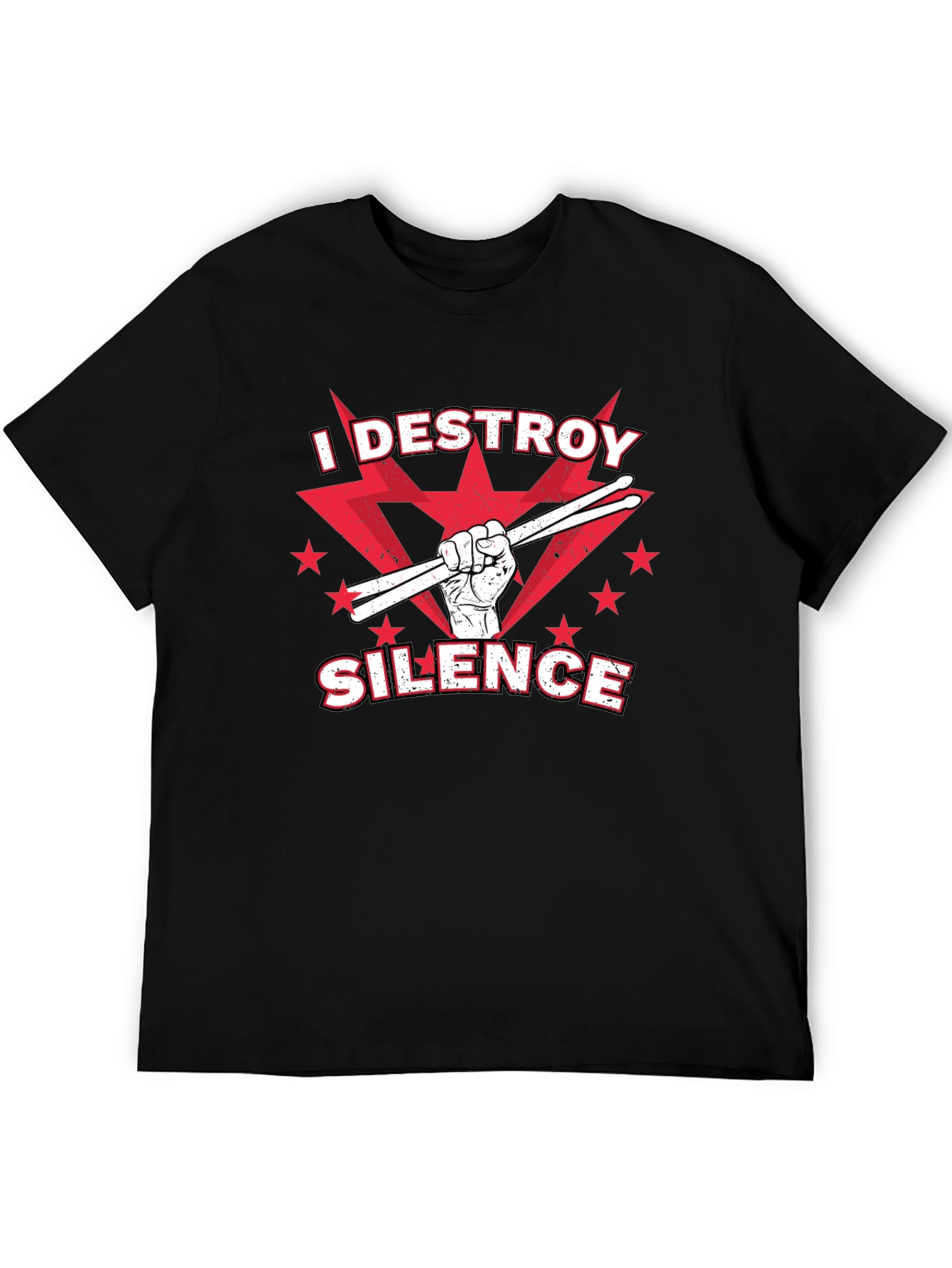 Destroy Silence T-Shirt - Drummer Graphic Tee