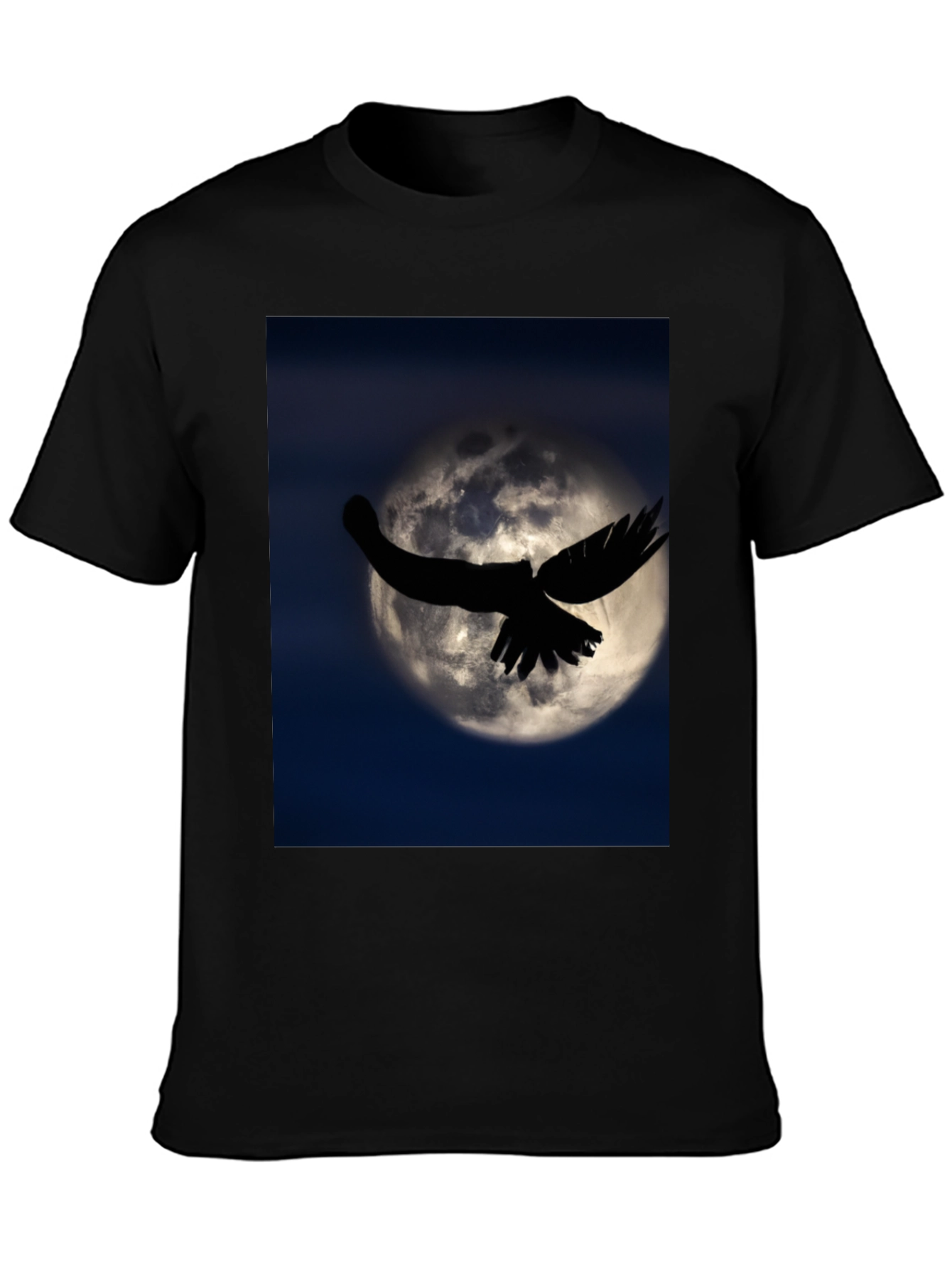 Raven Moon Graphic Black T-Shirt