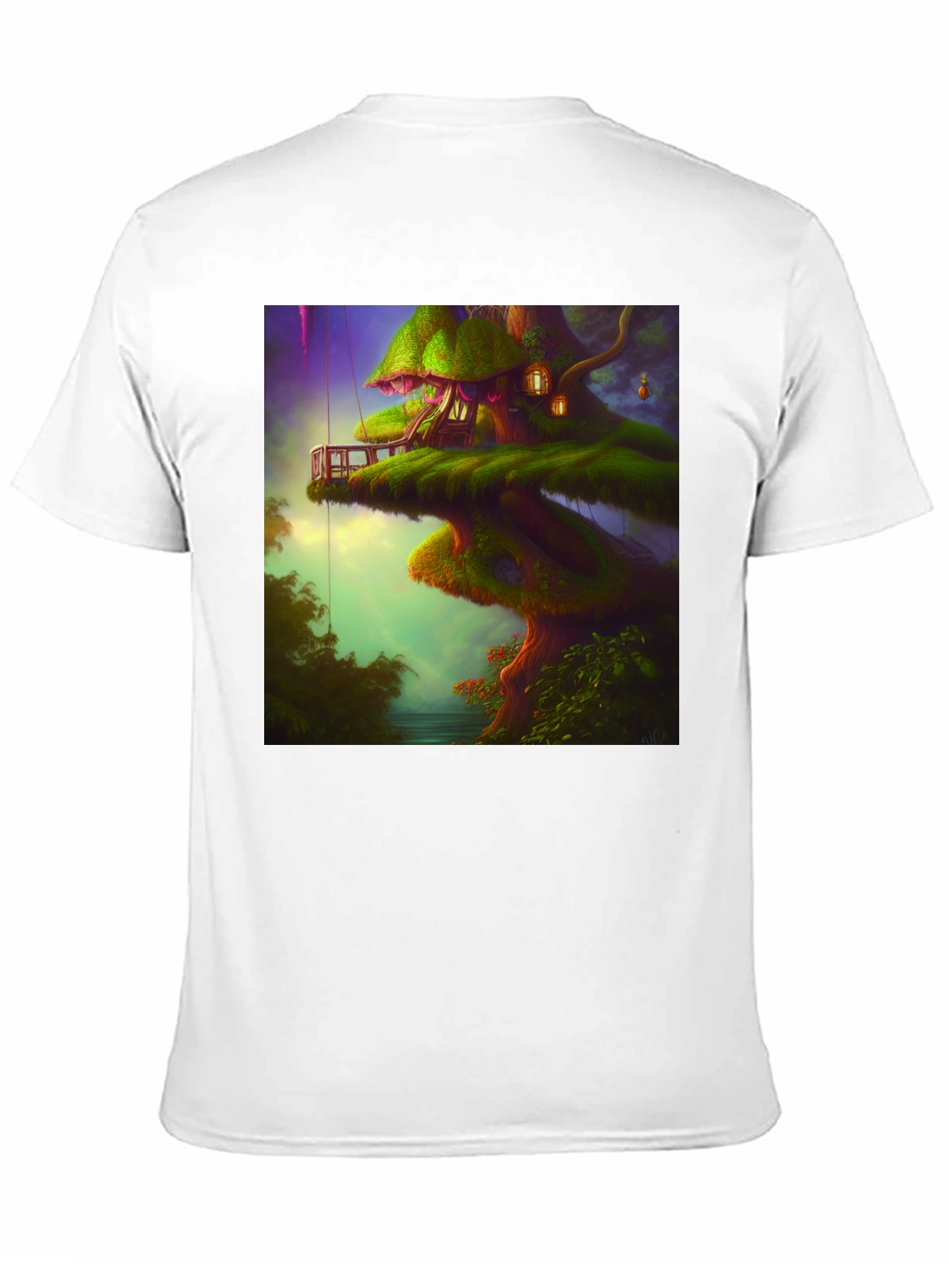 Whimsical Treehouse Graphic Tee - Unique Design