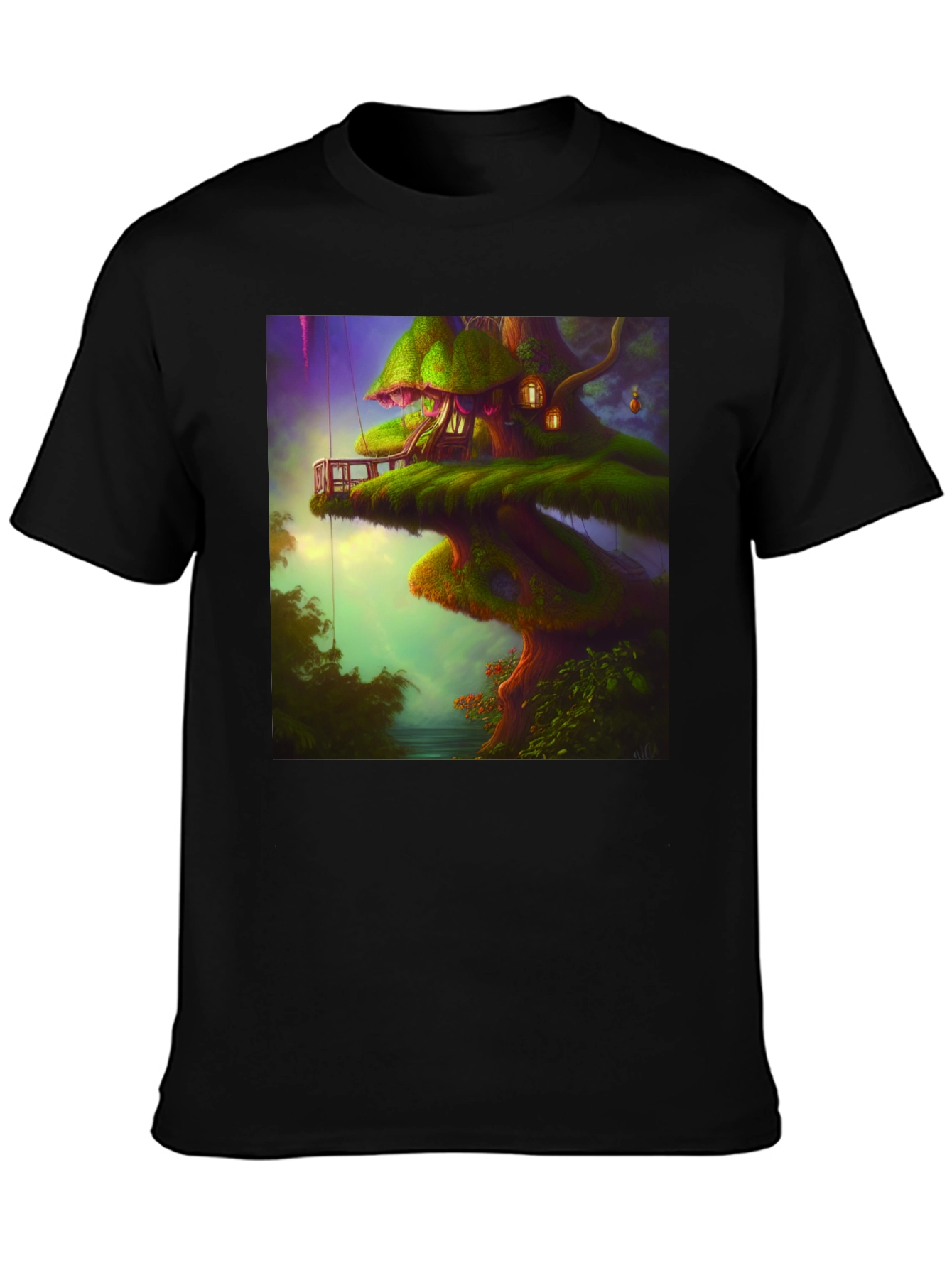 Whimsical Treehouse Graphic Tee - Unique Design