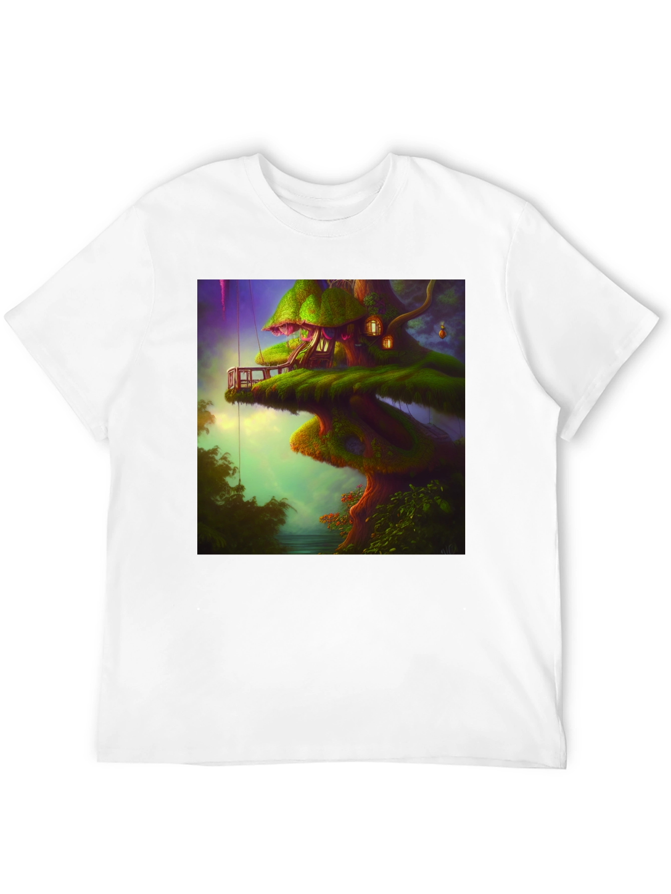 Whimsical Treehouse Graphic Tee - Unique Design