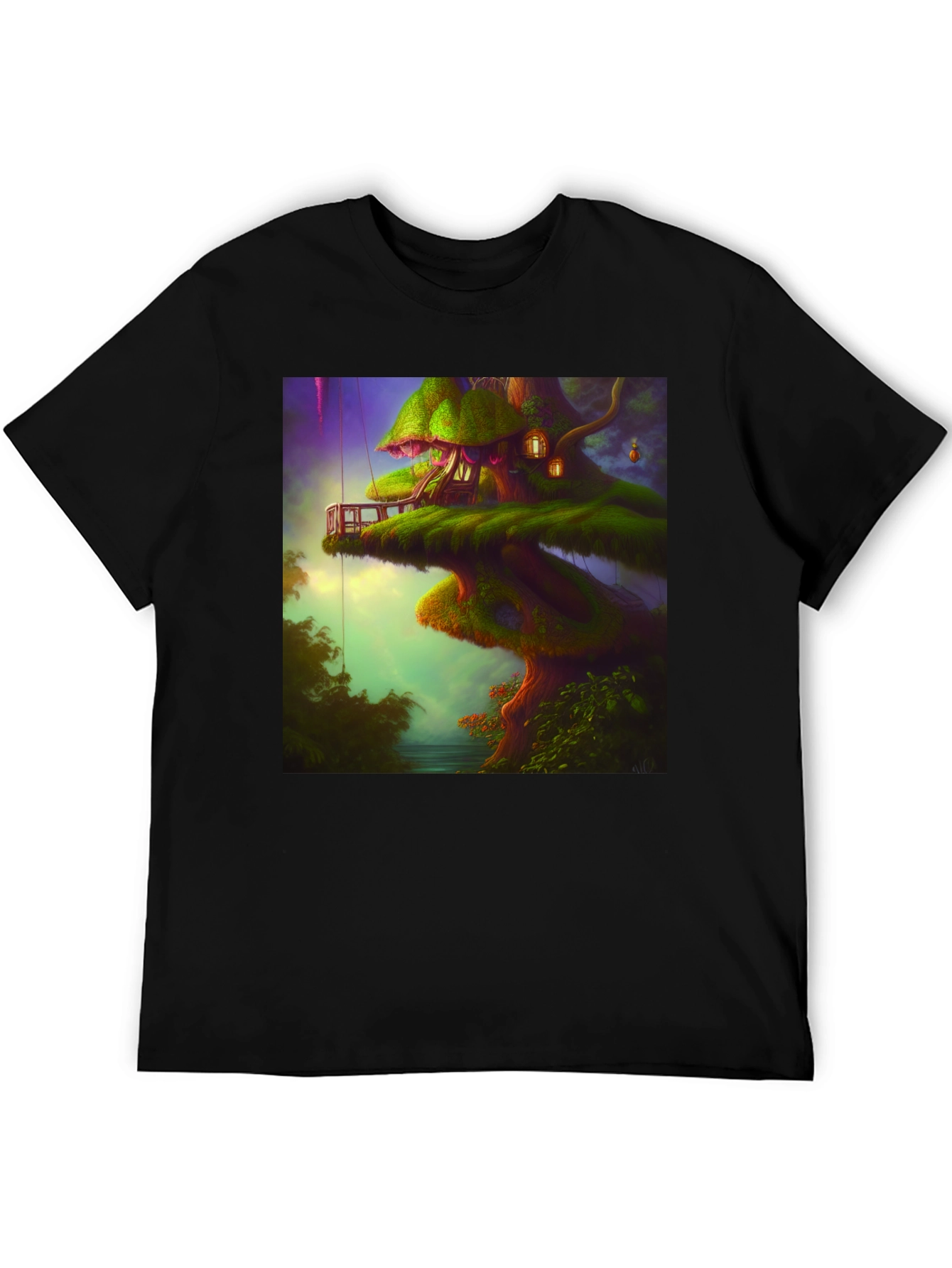 Whimsical Treehouse Graphic Tee - Unique Design