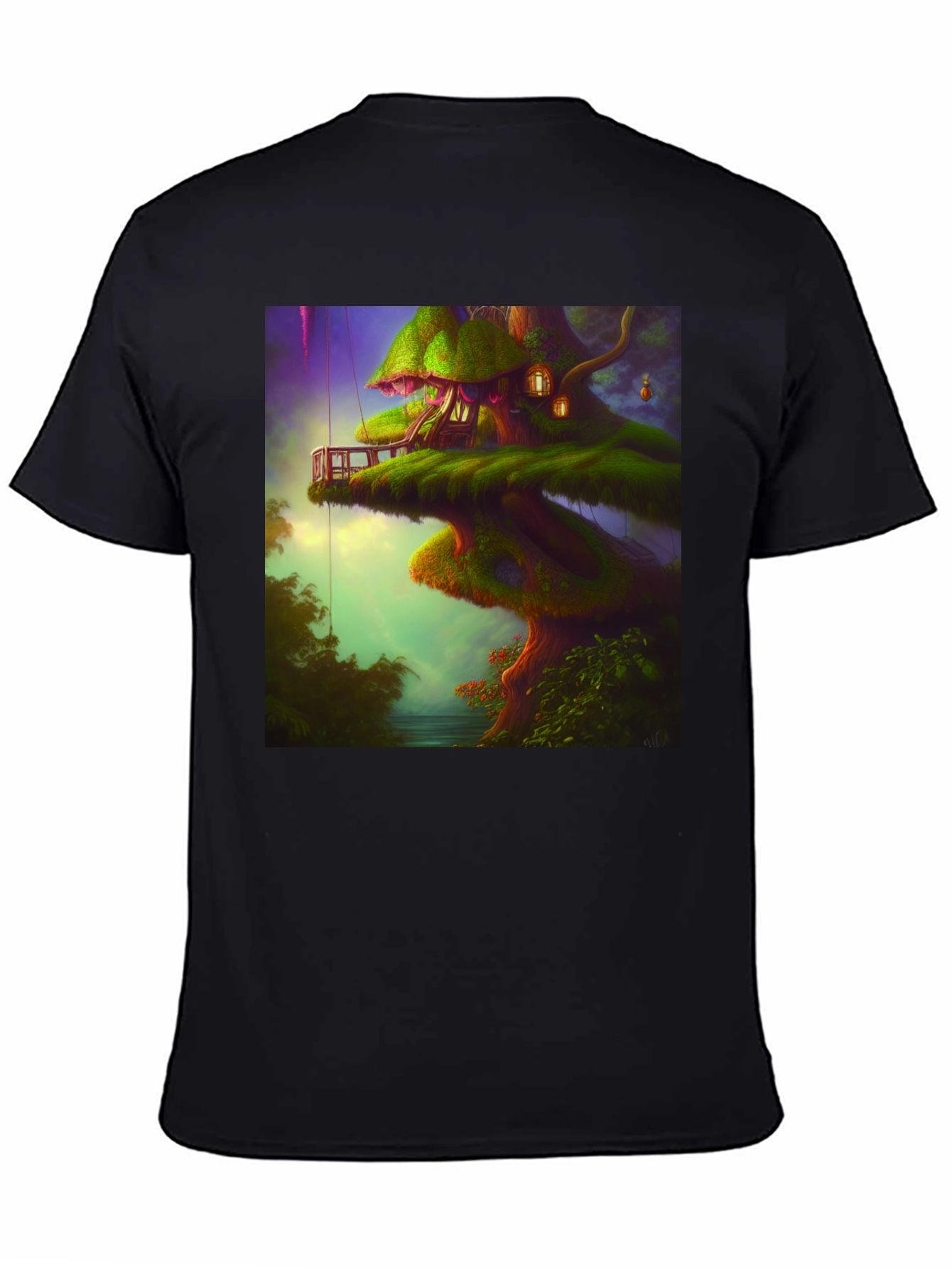Whimsical Treehouse Graphic Tee - Unique Design