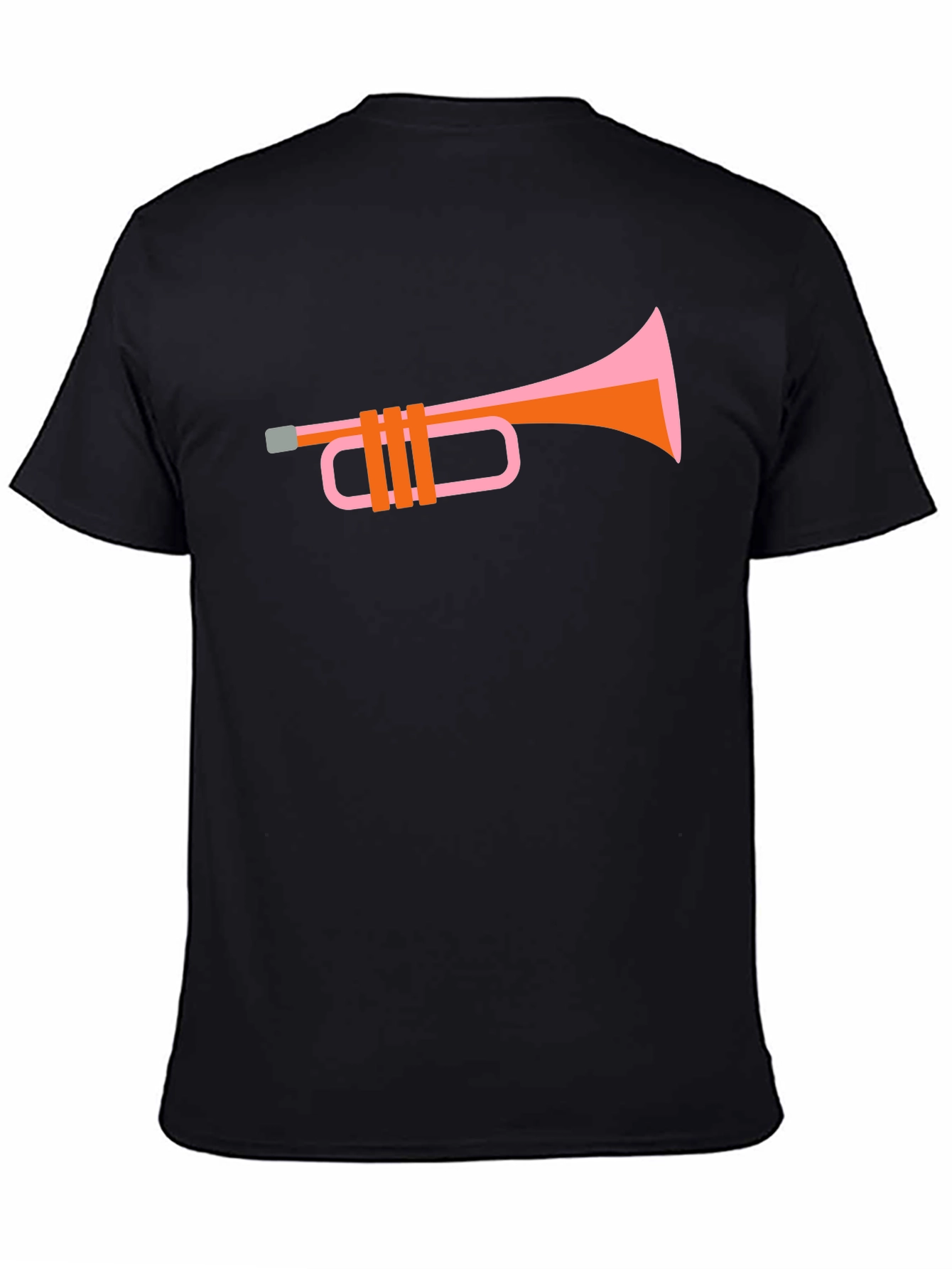 Retro Trumpet Graphic T-Shirt - Stylish Black Tee