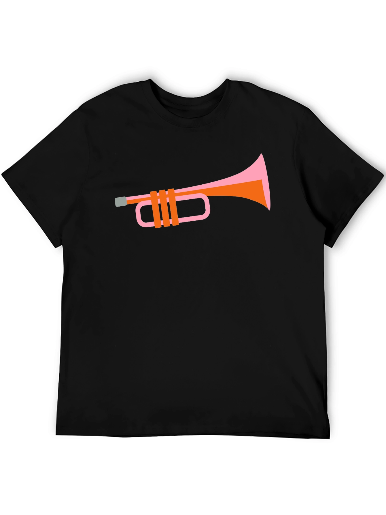 Retro Trumpet Graphic T-Shirt - Stylish Black Tee