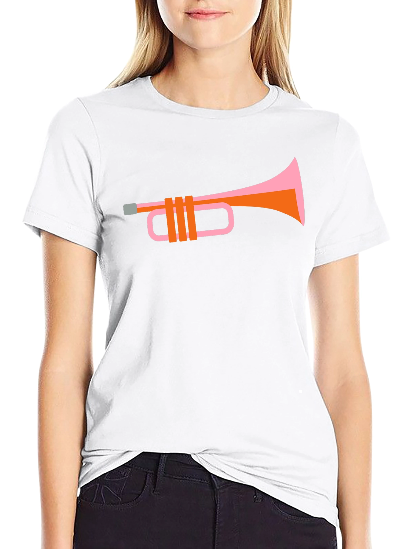 Retro Trumpet Graphic T-Shirt - Stylish Black Tee