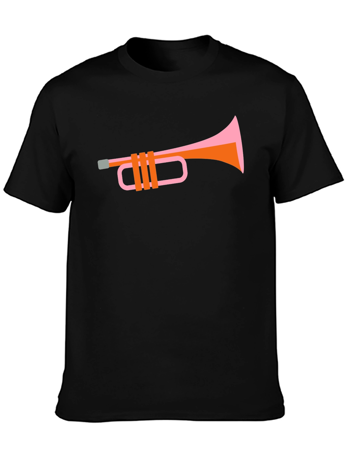 Retro Trumpet Graphic T-Shirt - Stylish Black Tee