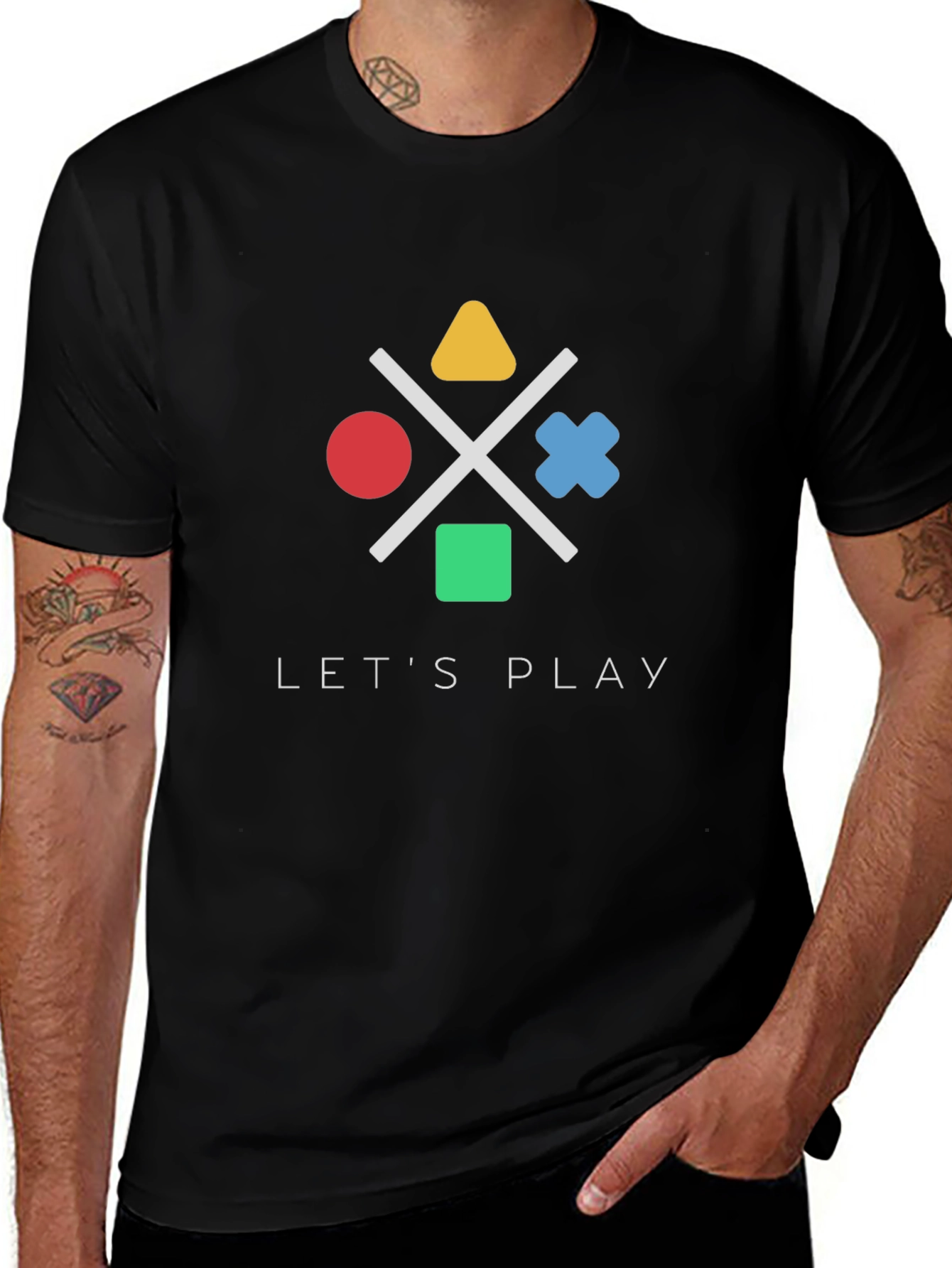 Lets Play Game Controller Graphic Tee - Gamer T-Shirt