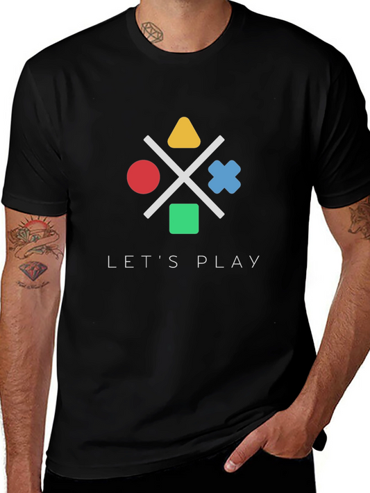 Lets Play Game Controller Graphic Tee - Gamer T-Shirt
