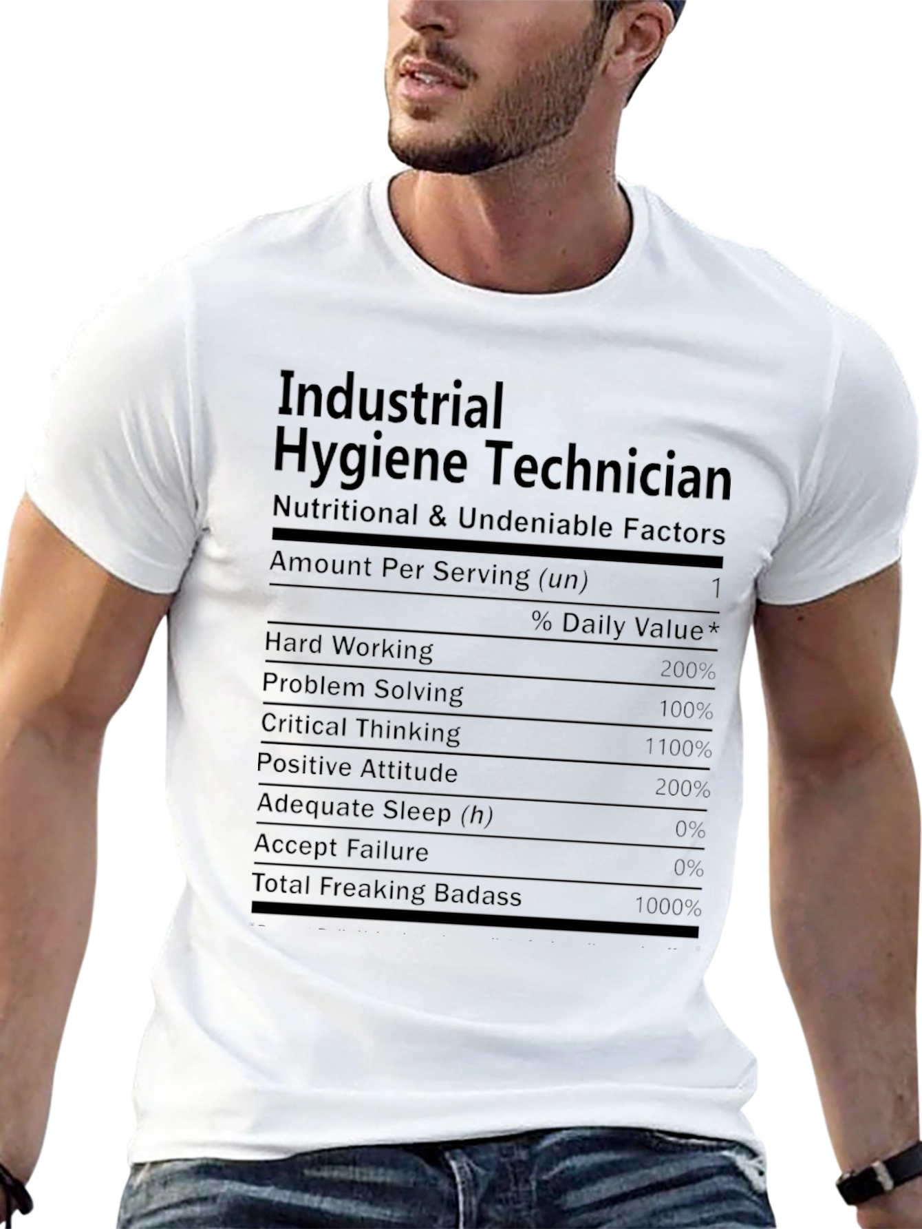 Industrial Hygiene Technician Nutrition Facts T-Shirt