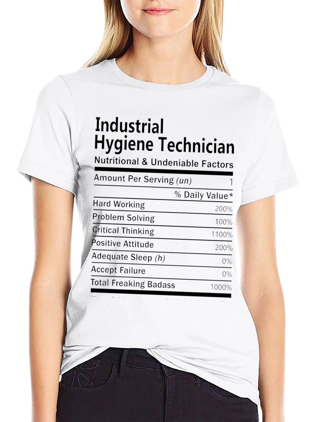 Industrial Hygiene Technician Nutrition Facts T-Shirt