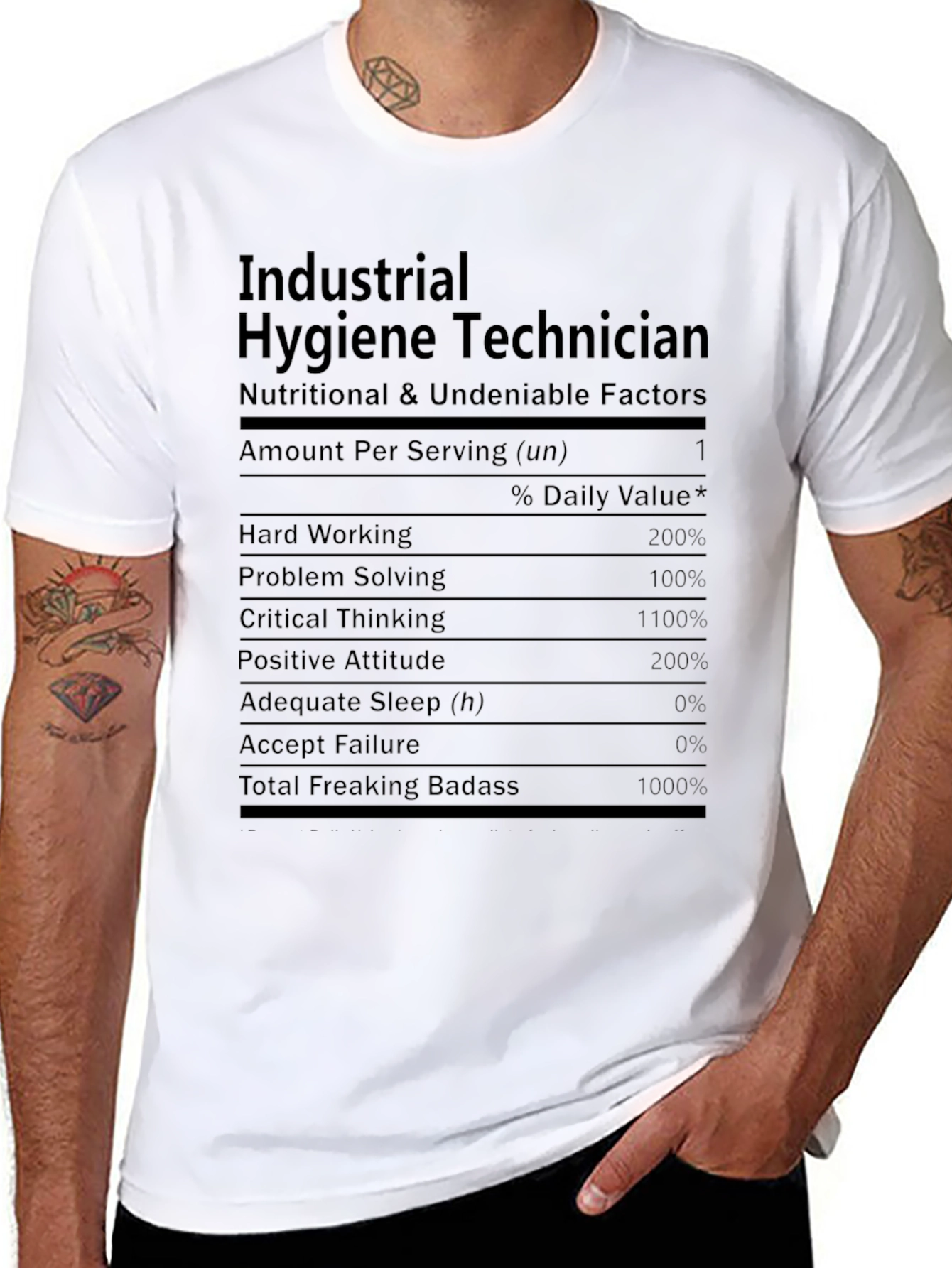 Industrial Hygiene Technician Nutrition Facts T-Shirt