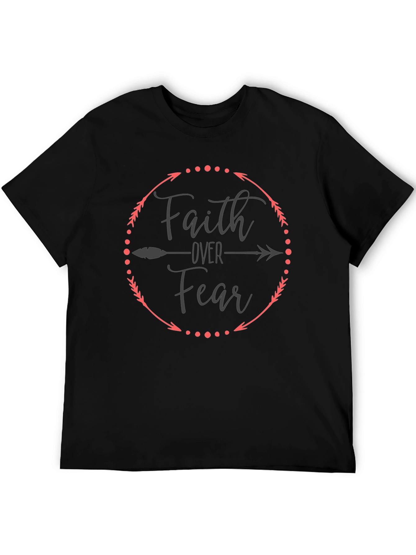 Faith Over Fear Graphic Tee - Black Cotton T-Shirt
