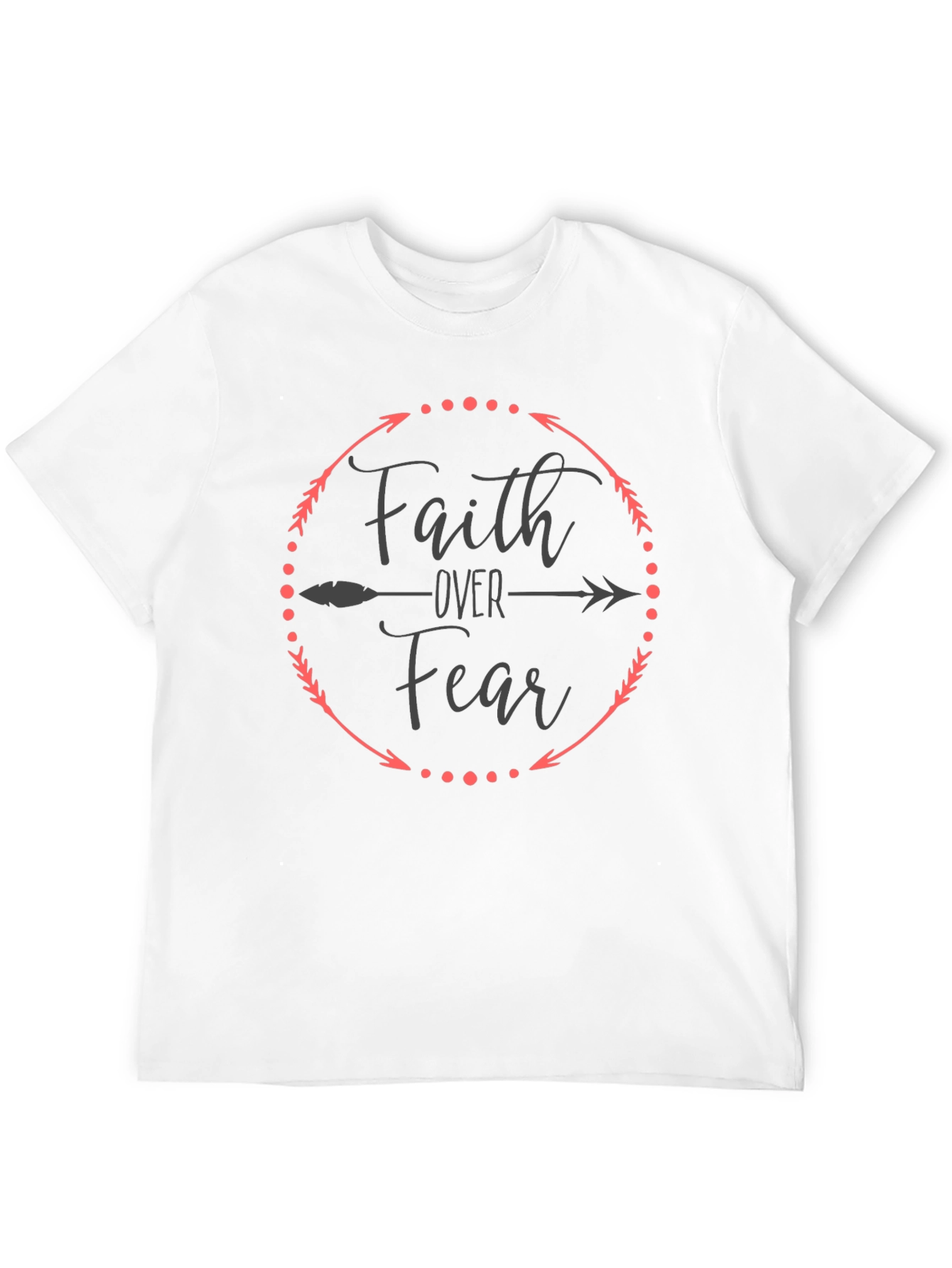 Faith Over Fear Graphic Tee - Black Cotton T-Shirt