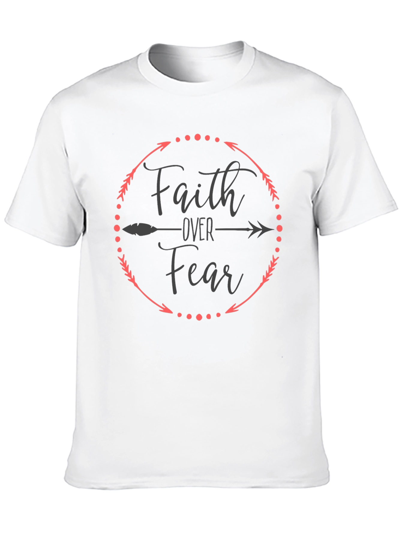 Faith Over Fear Graphic Tee - Black Cotton T-Shirt