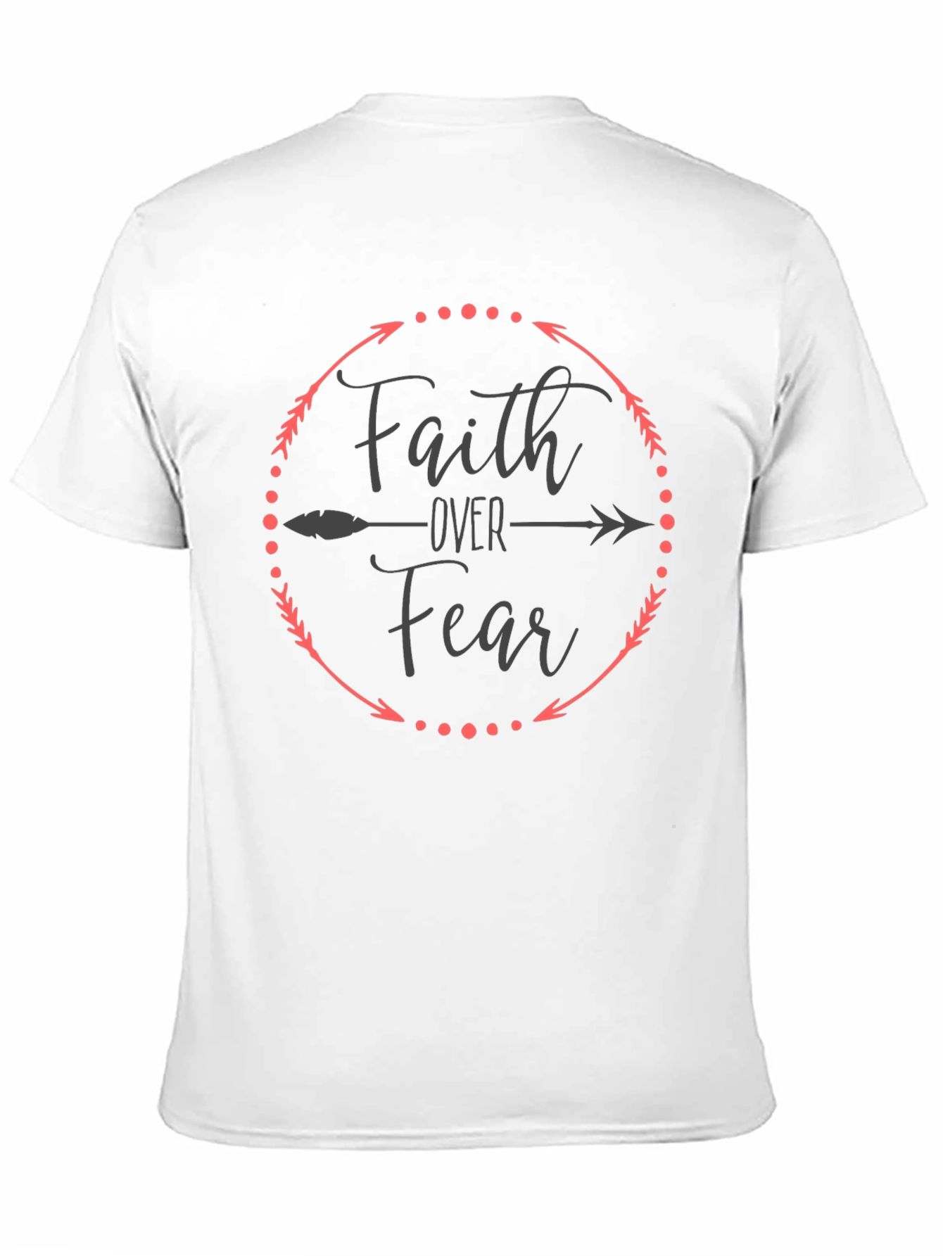 Faith Over Fear Graphic Tee - Black Cotton T-Shirt