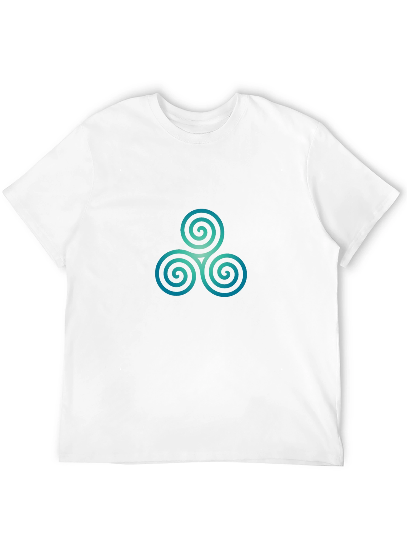 Triskele Spiral Graphic Tee - Black Cotton Blend