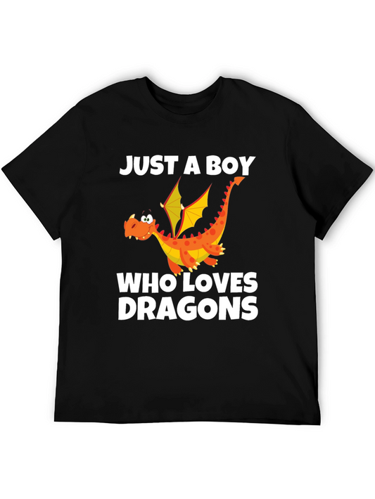 Boys Dragon Lover Graphic T-Shirt