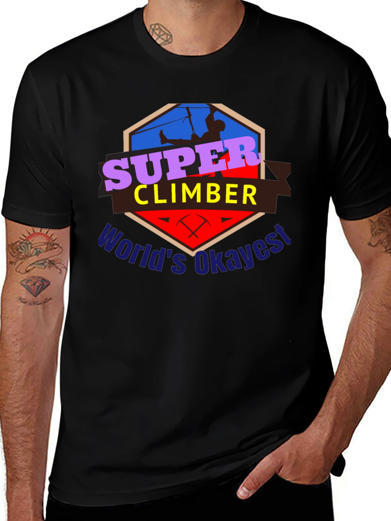 Super Climber T-Shirt - Worlds Okayest Climber Tee