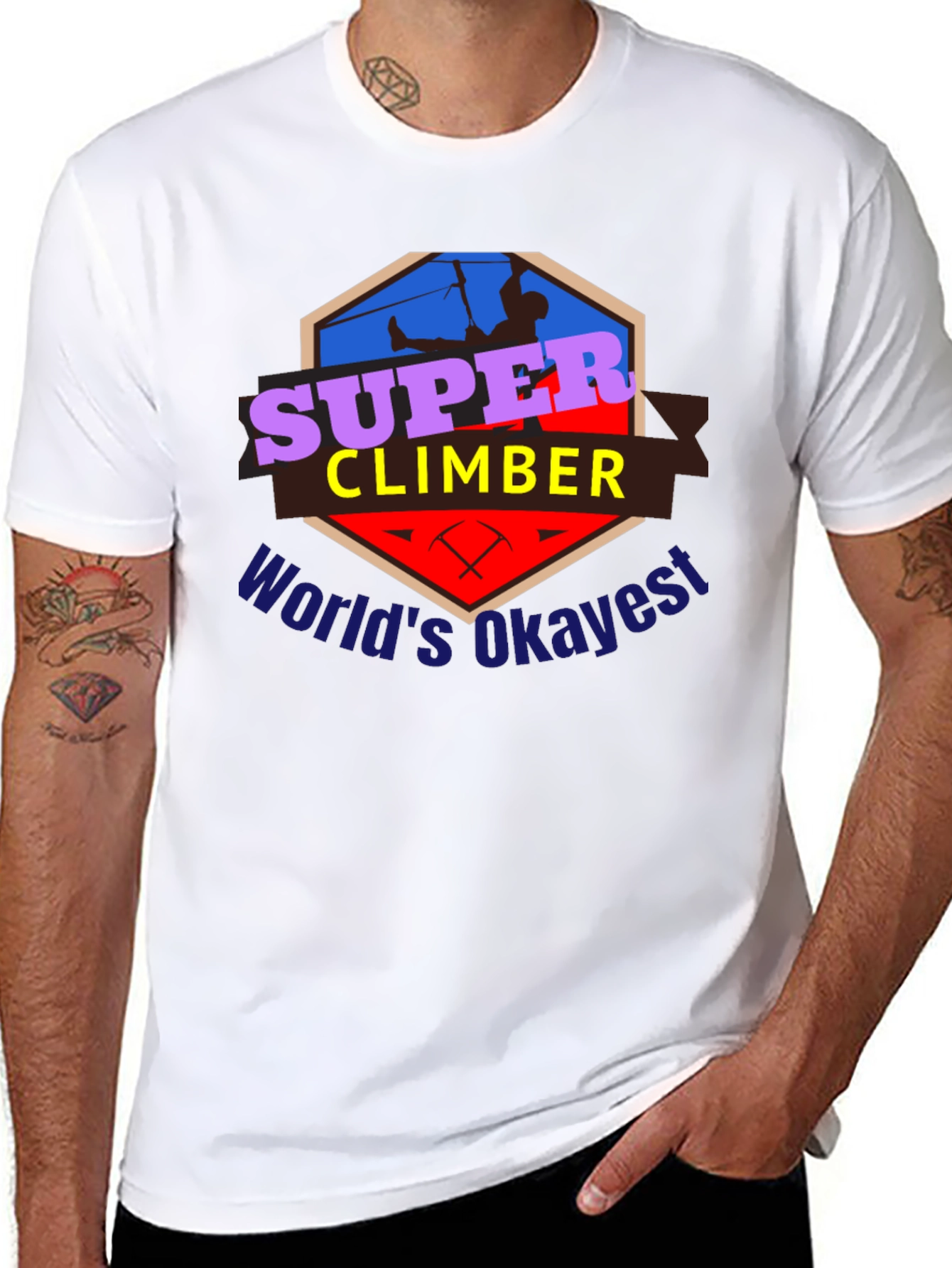 Super Climber T-Shirt - Worlds Okayest Climber Tee