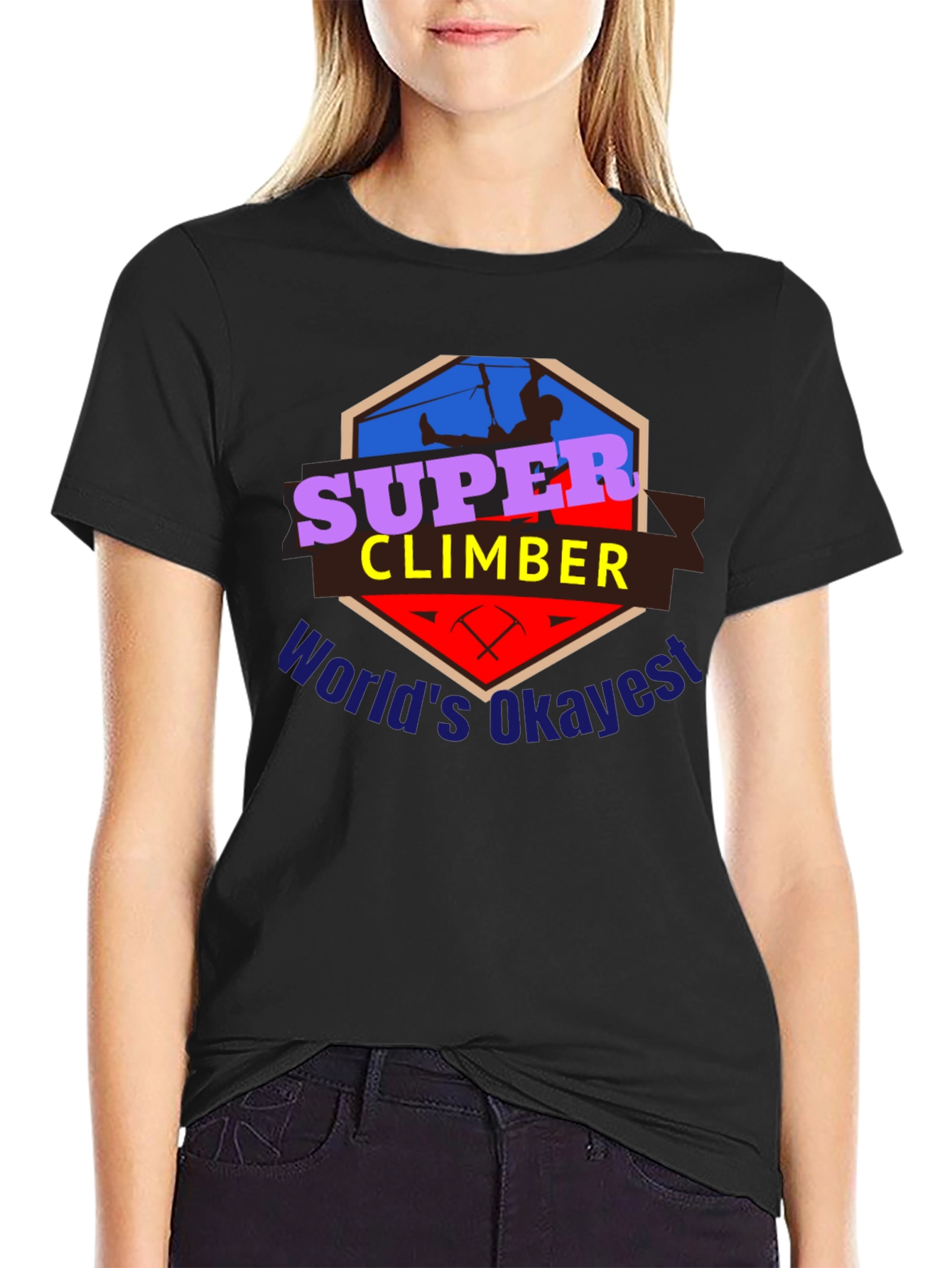 Super Climber T-Shirt - Worlds Okayest Climber Tee