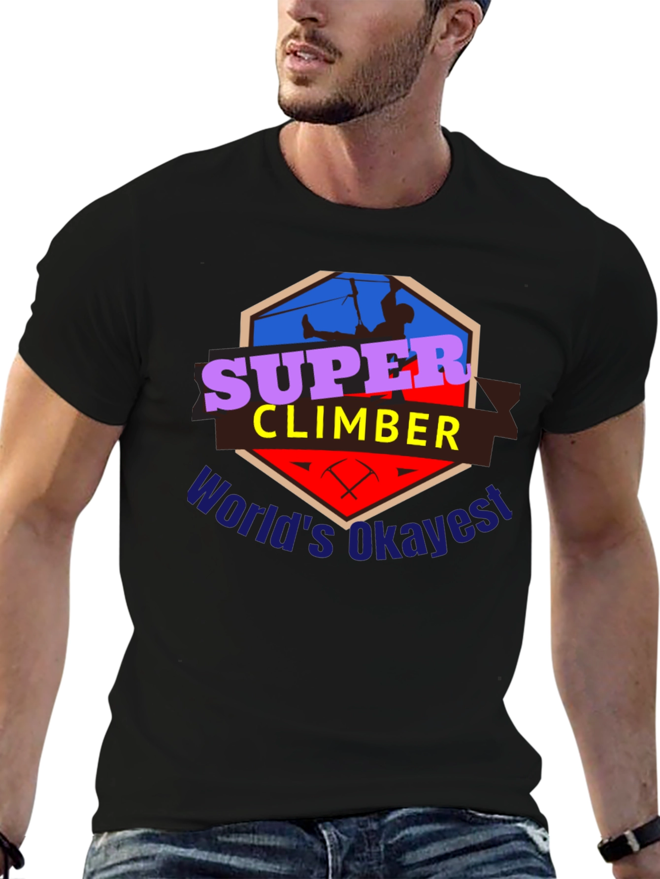 Super Climber T-Shirt - Worlds Okayest Climber Tee