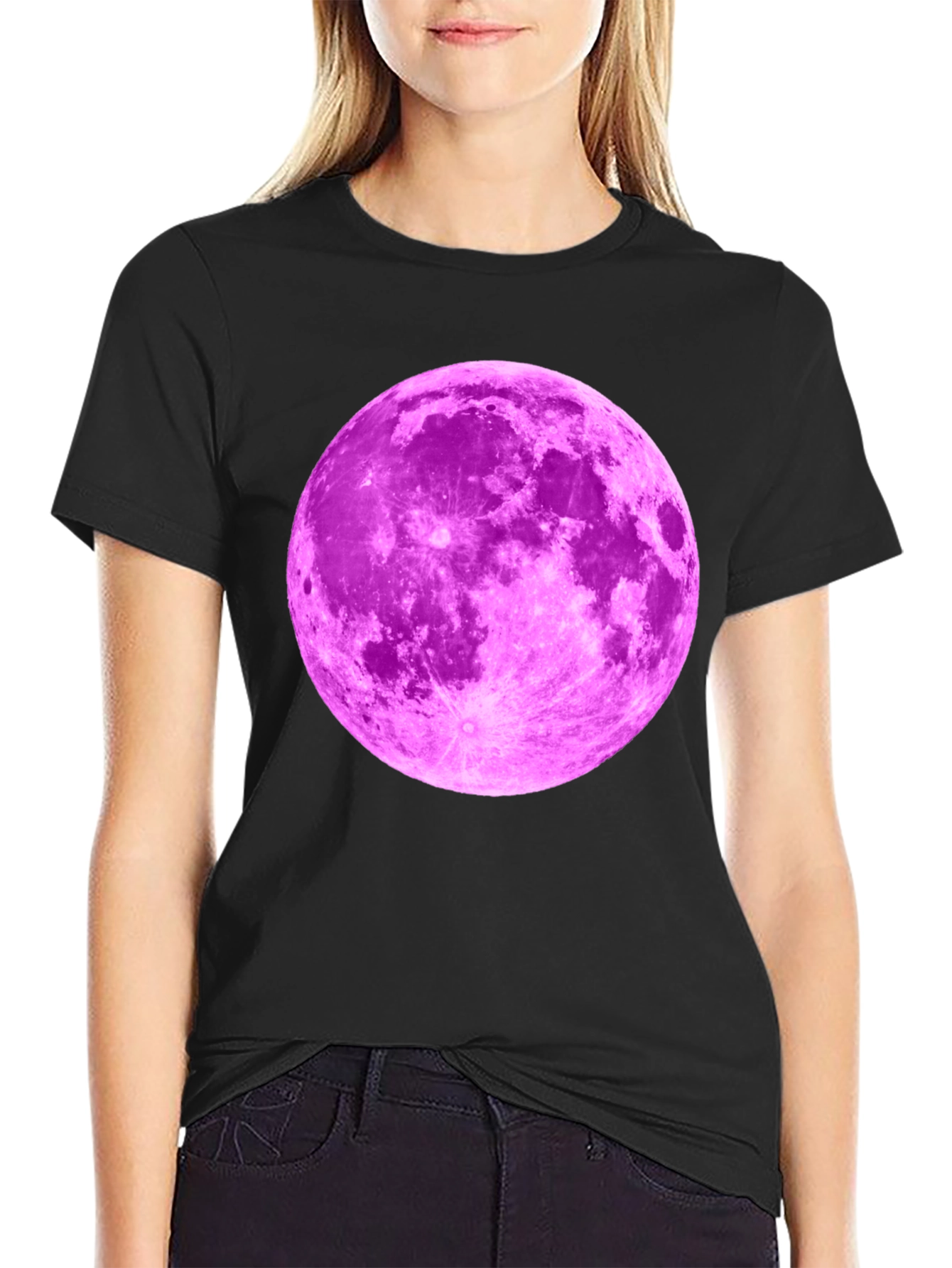 Pink Moon Graphic Tee - Mens Black T-Shirt