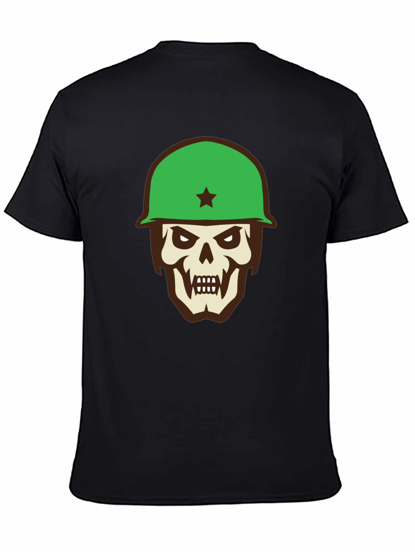 Skull Soldier Graphic Tee - Black
