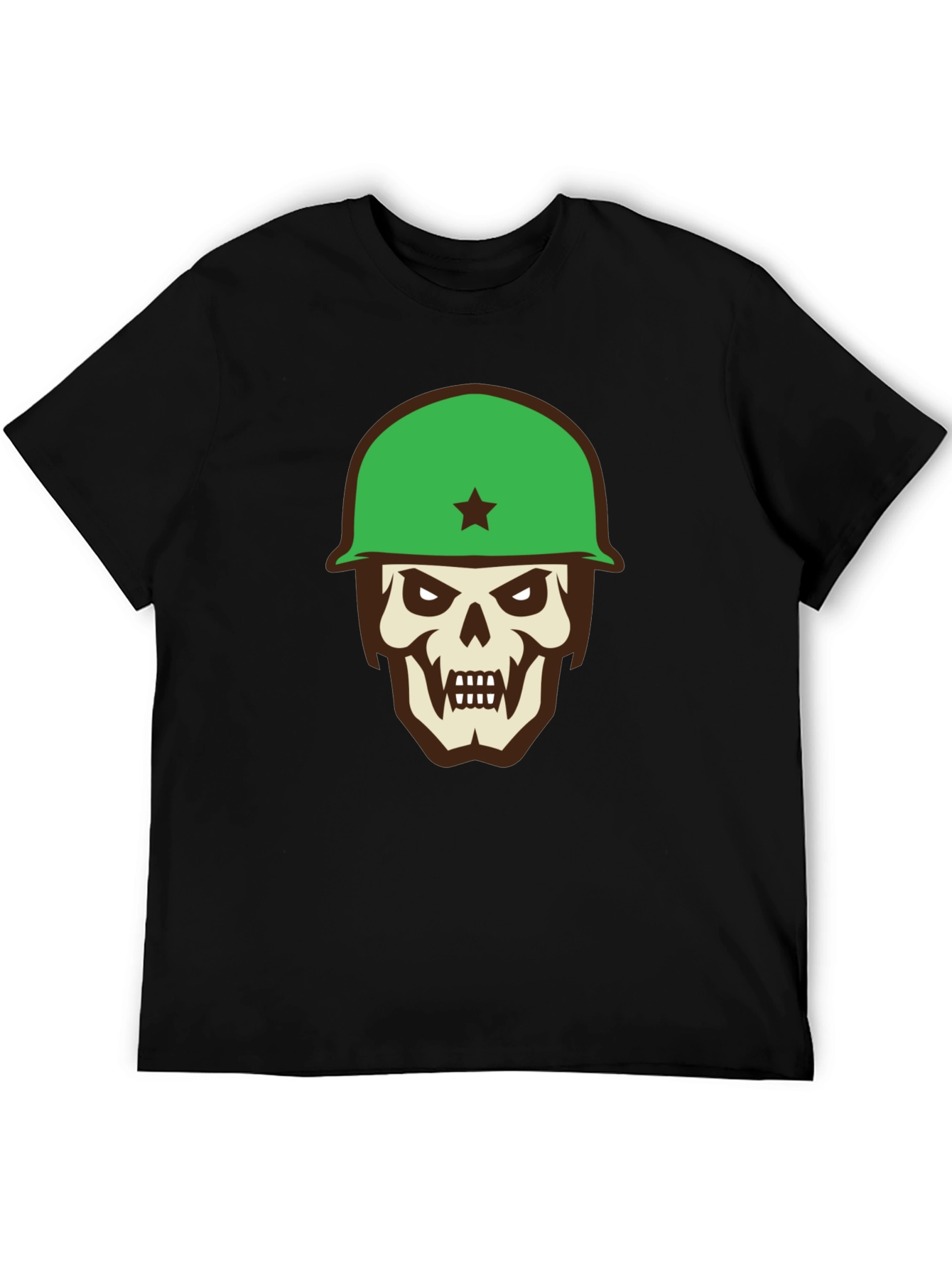 Skull Soldier Graphic Tee - Black