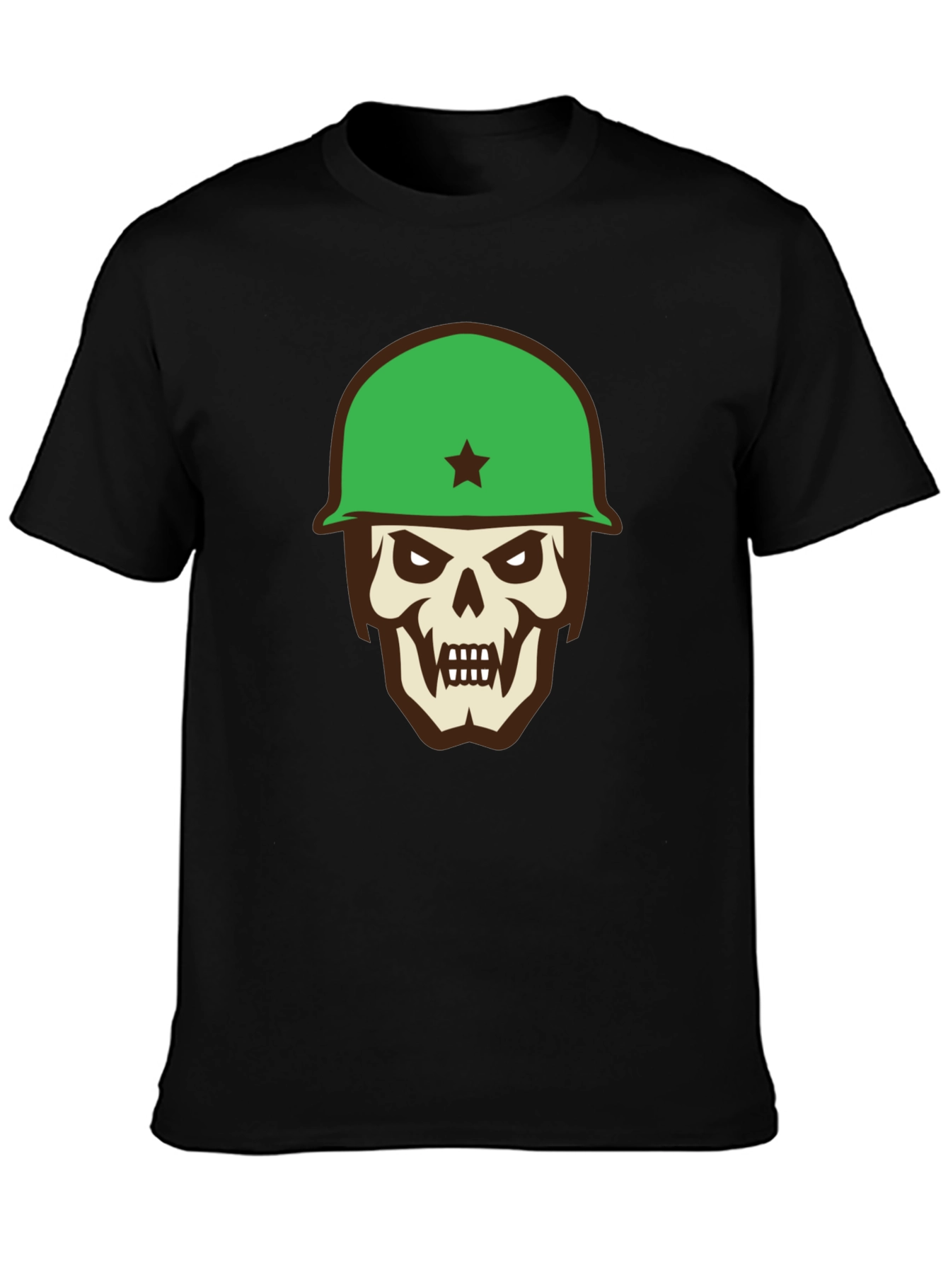 Skull Soldier Graphic Tee - Black