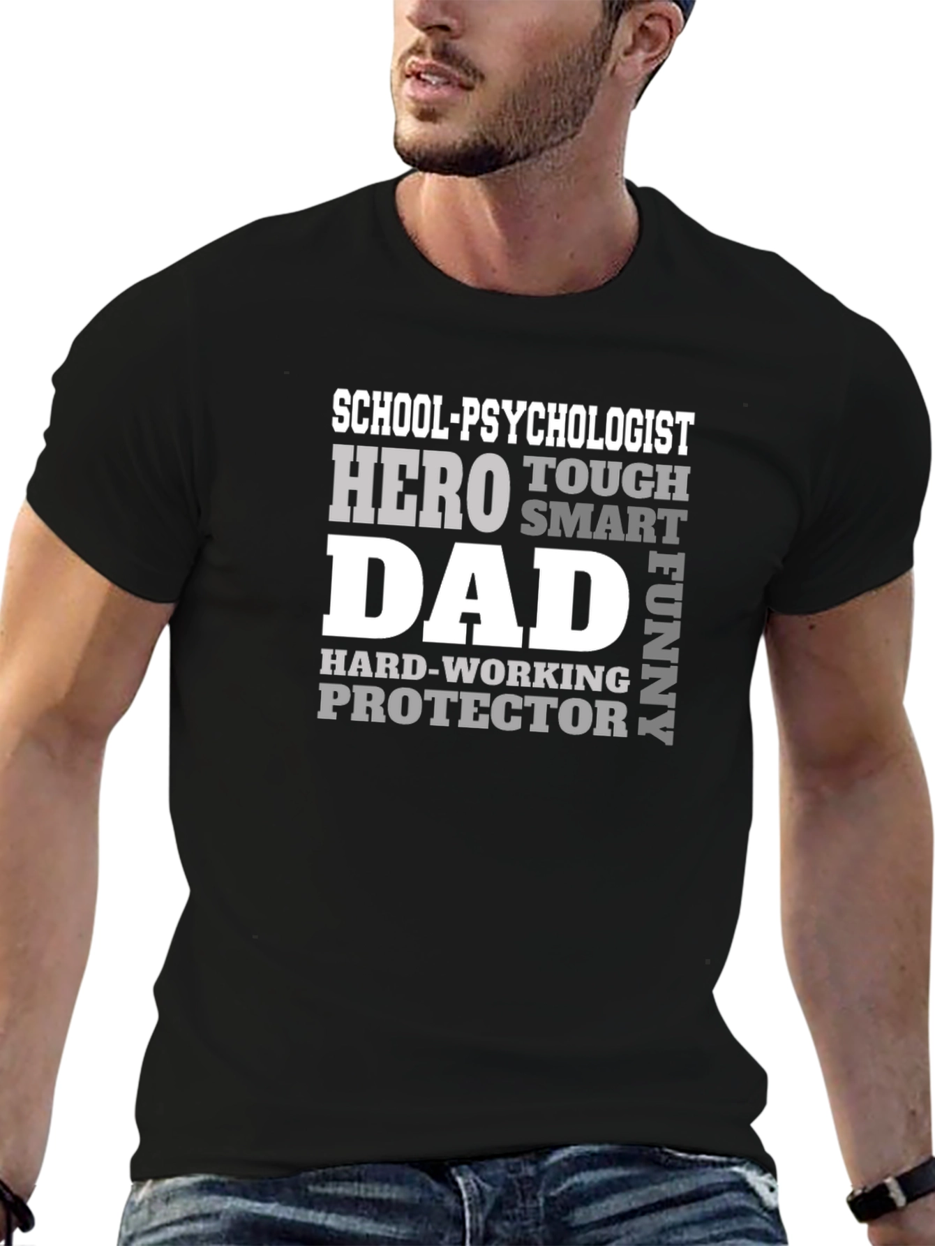 School Psychologist Dad Hero Funny T-Shirt