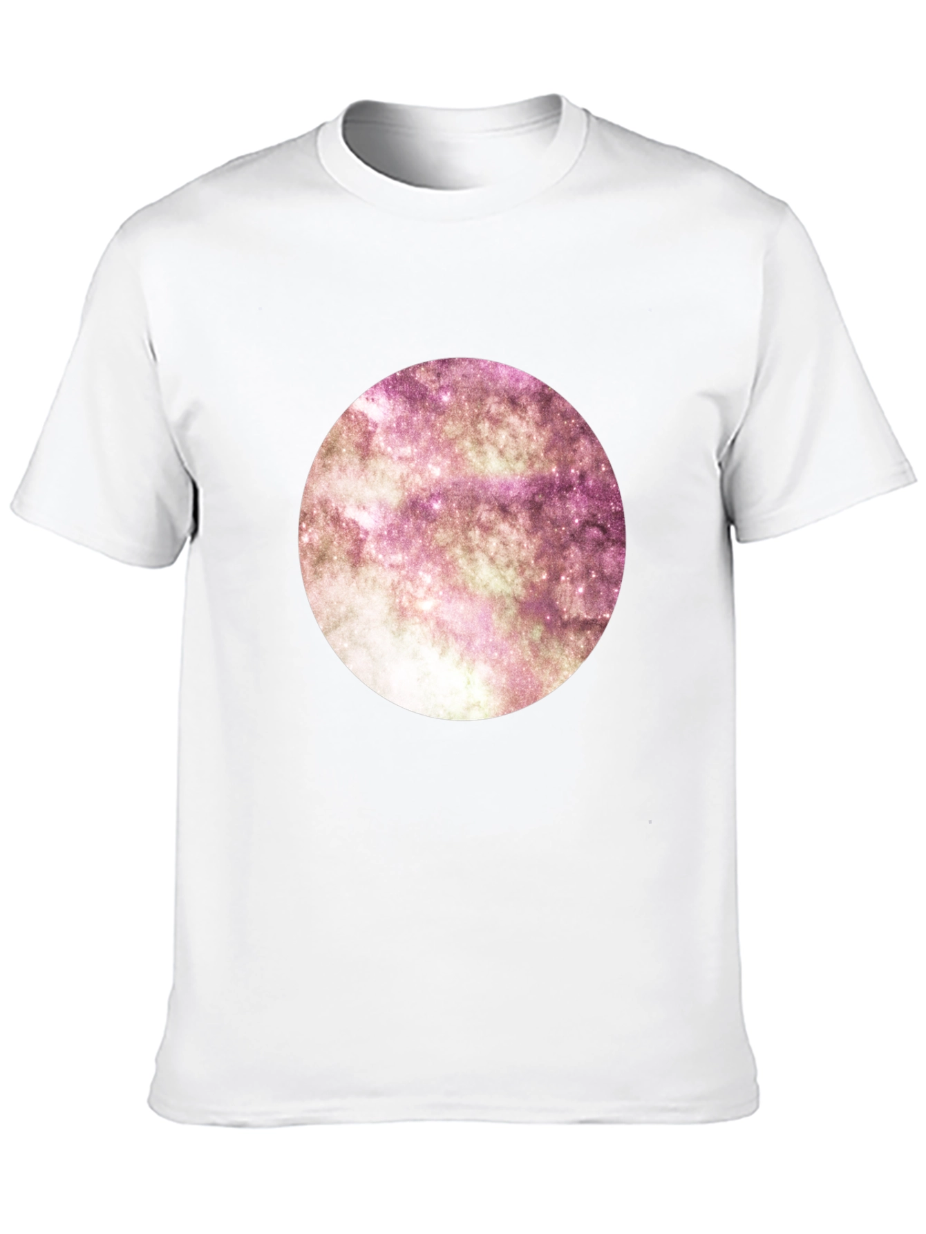 Galaxy Circle Black Tee - Modern Graphic Print Shirt
