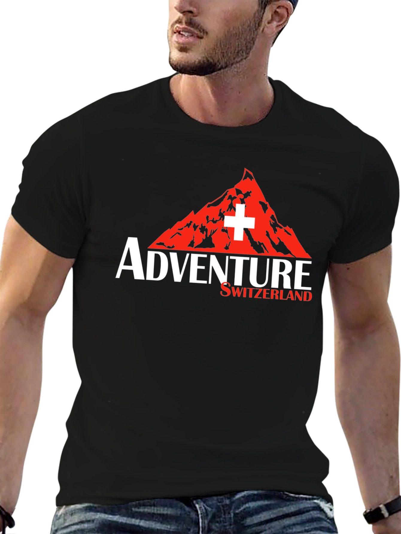 Adventure Switzerland Graphic Tee - Black