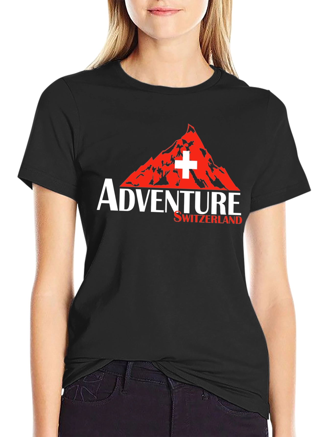 Adventure Switzerland Graphic Tee - Black