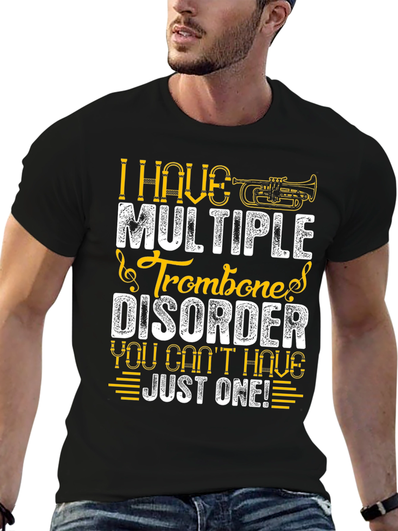 Multiple Trombone Disorder Funny Music T-Shirt