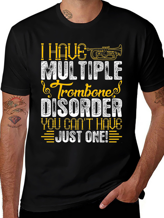 Multiple Trombone Disorder Funny Music T-Shirt