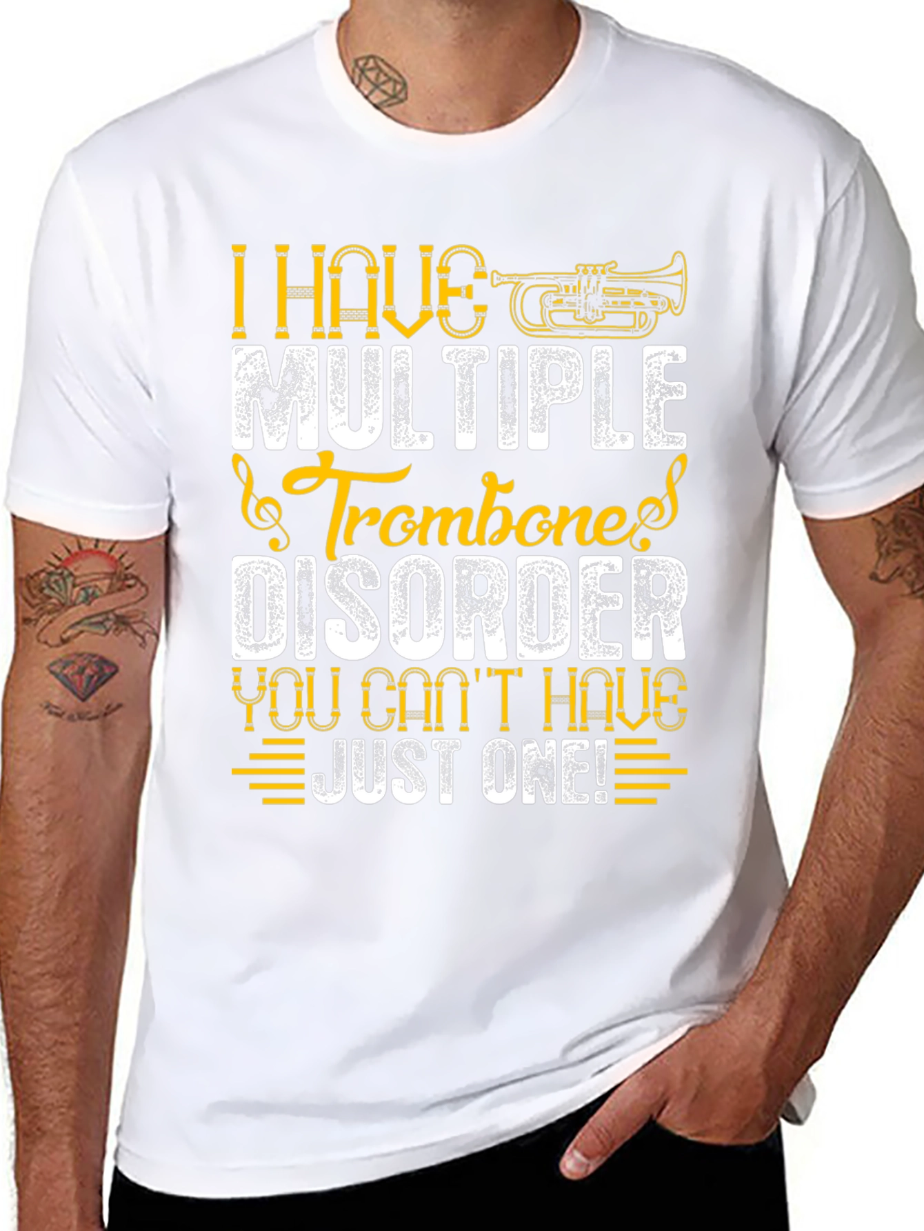 Multiple Trombone Disorder Funny Music T-Shirt