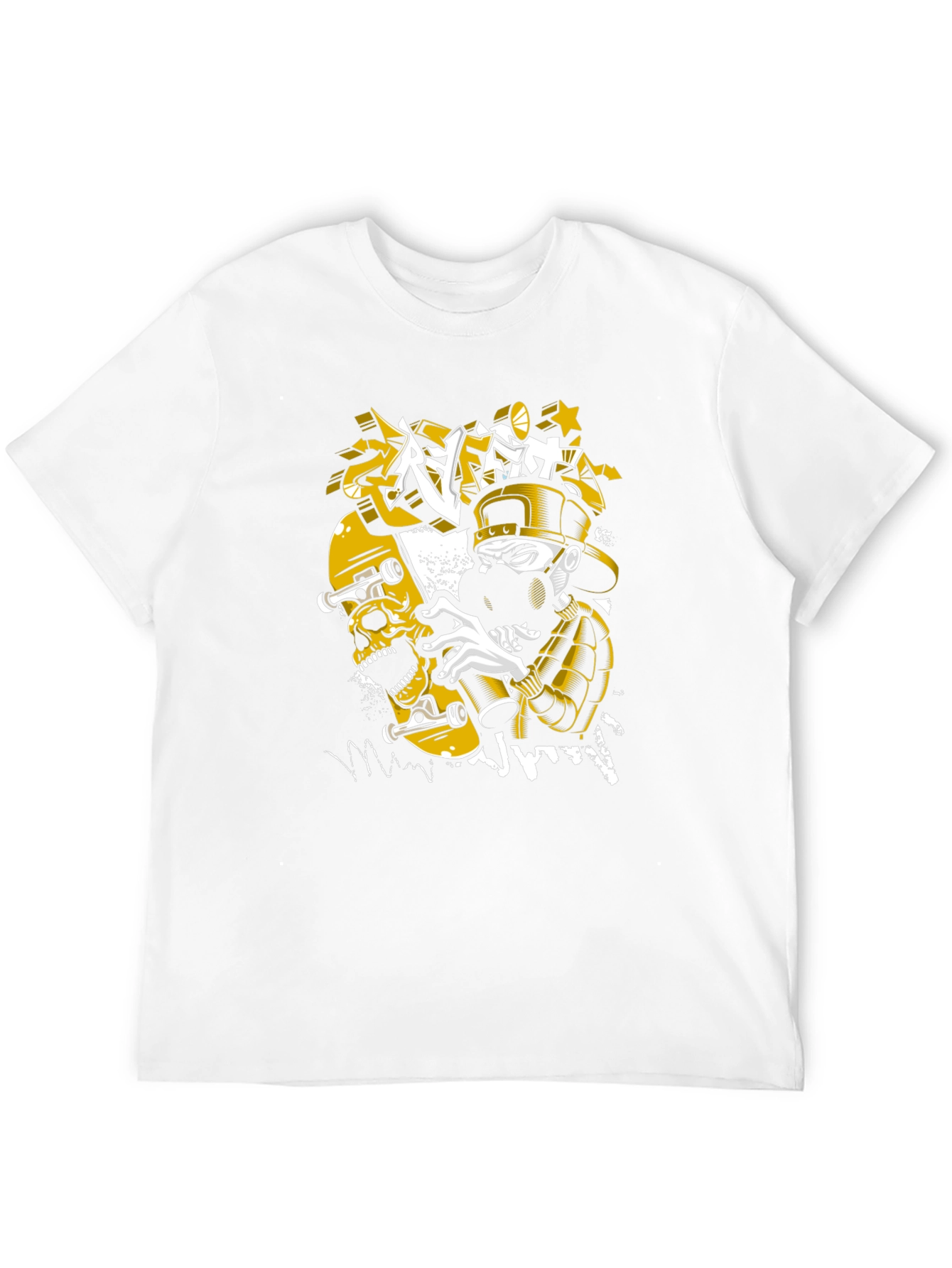 Skull Graffiti T-Shirt - Urban Style