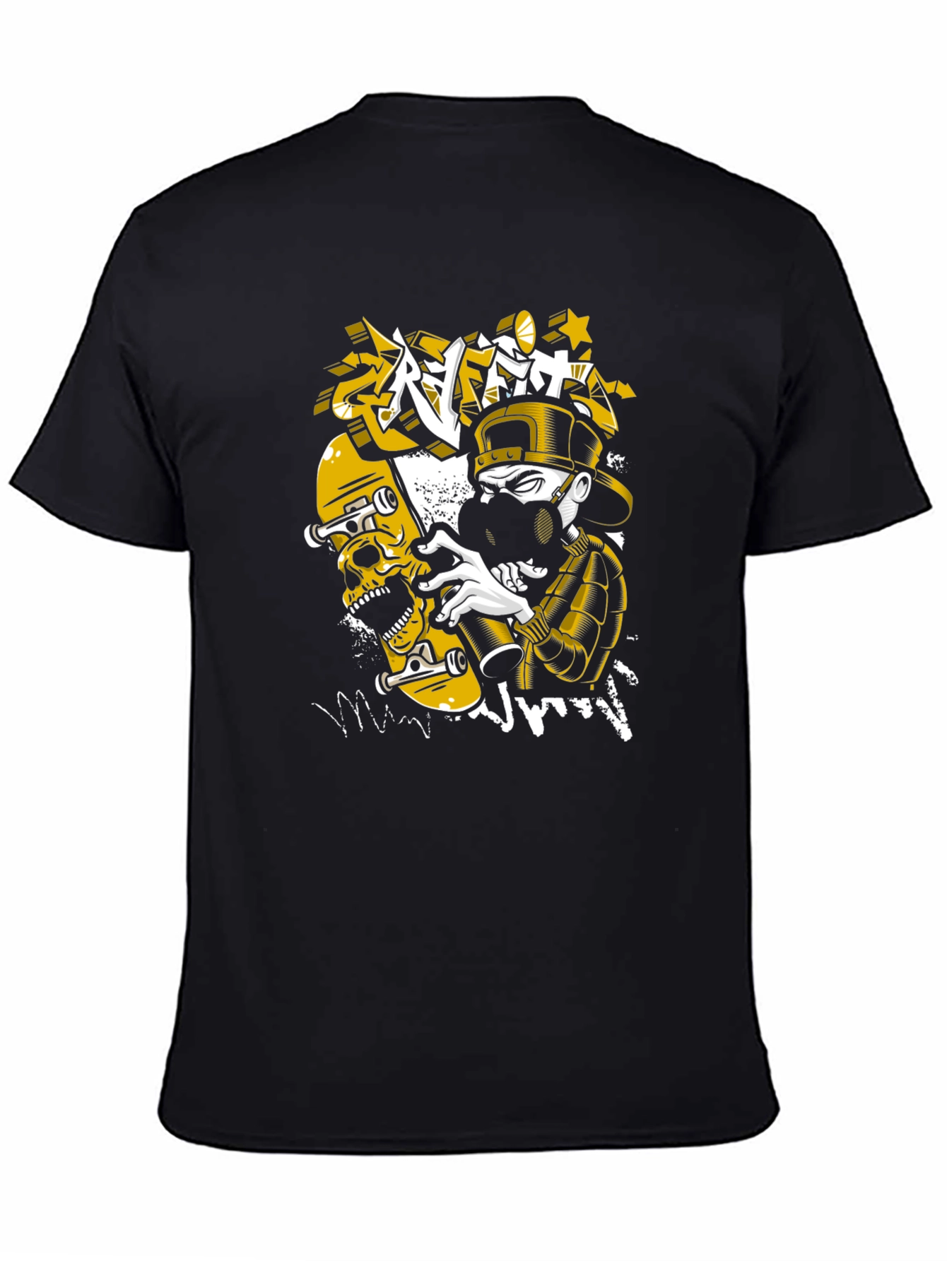 Skull Graffiti T-Shirt - Urban Style