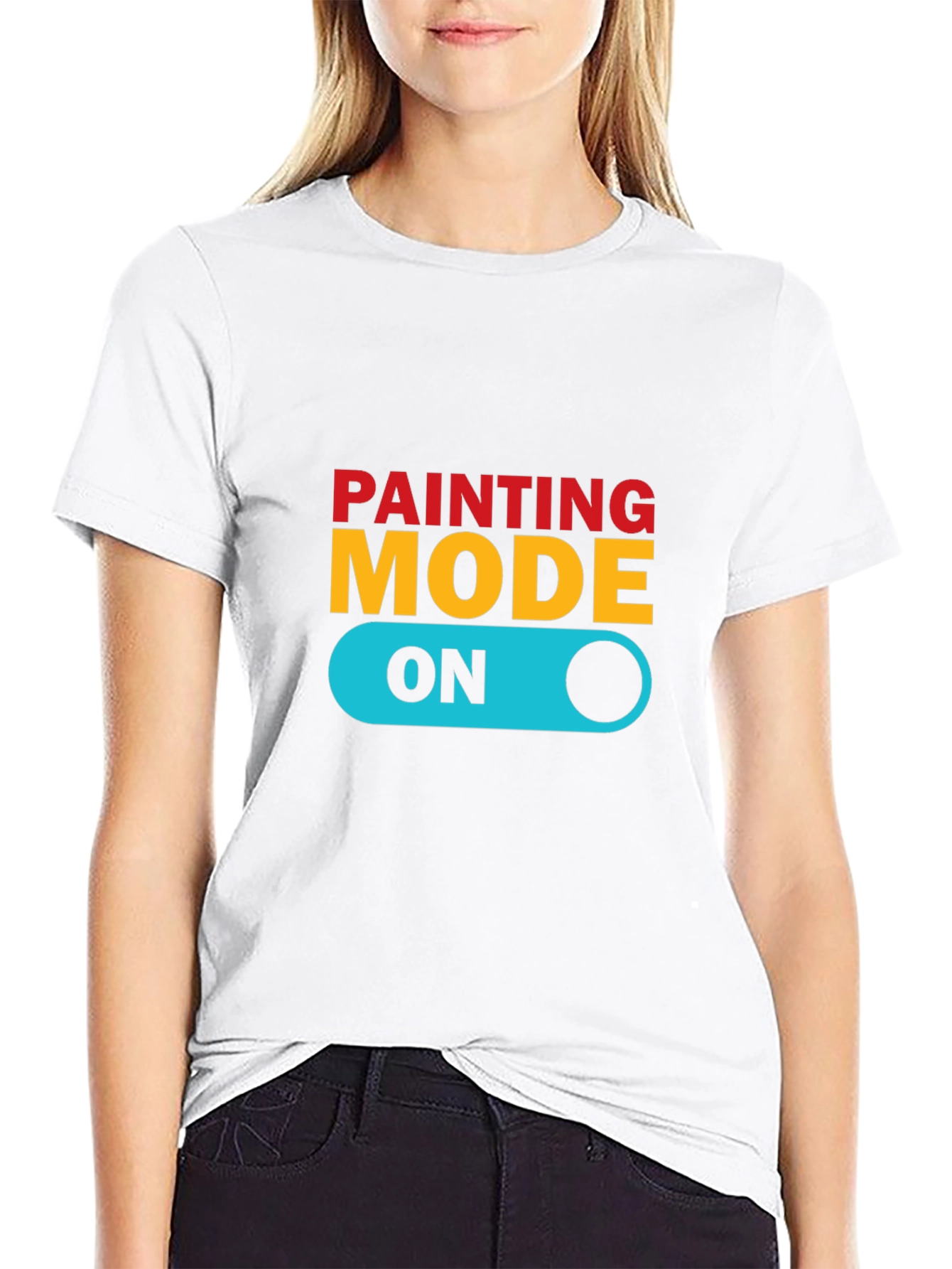Painting Mode On Graphic Tee - Stylish Artist T-Shirt