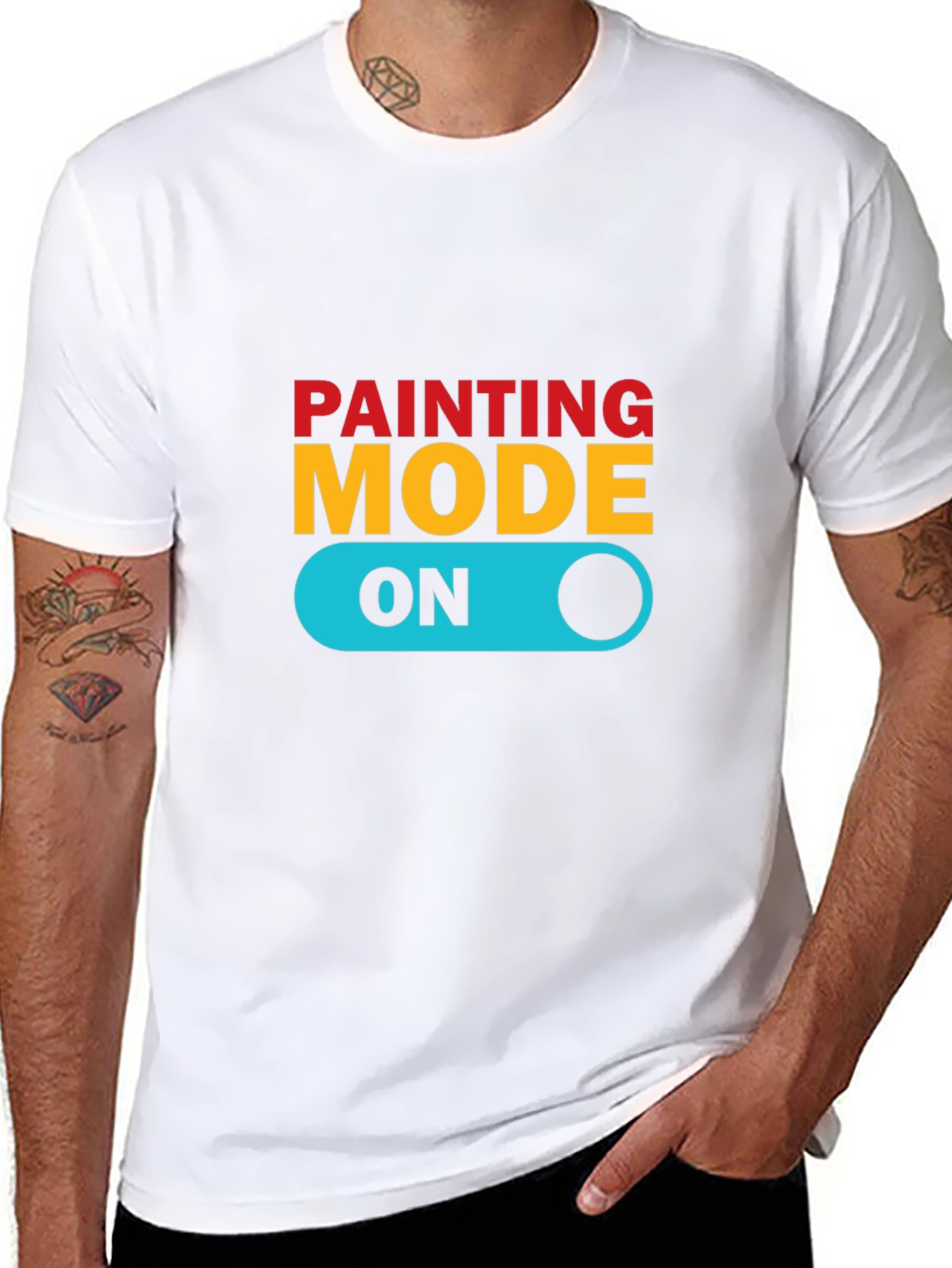 Painting Mode On Graphic Tee - Stylish Artist T-Shirt
